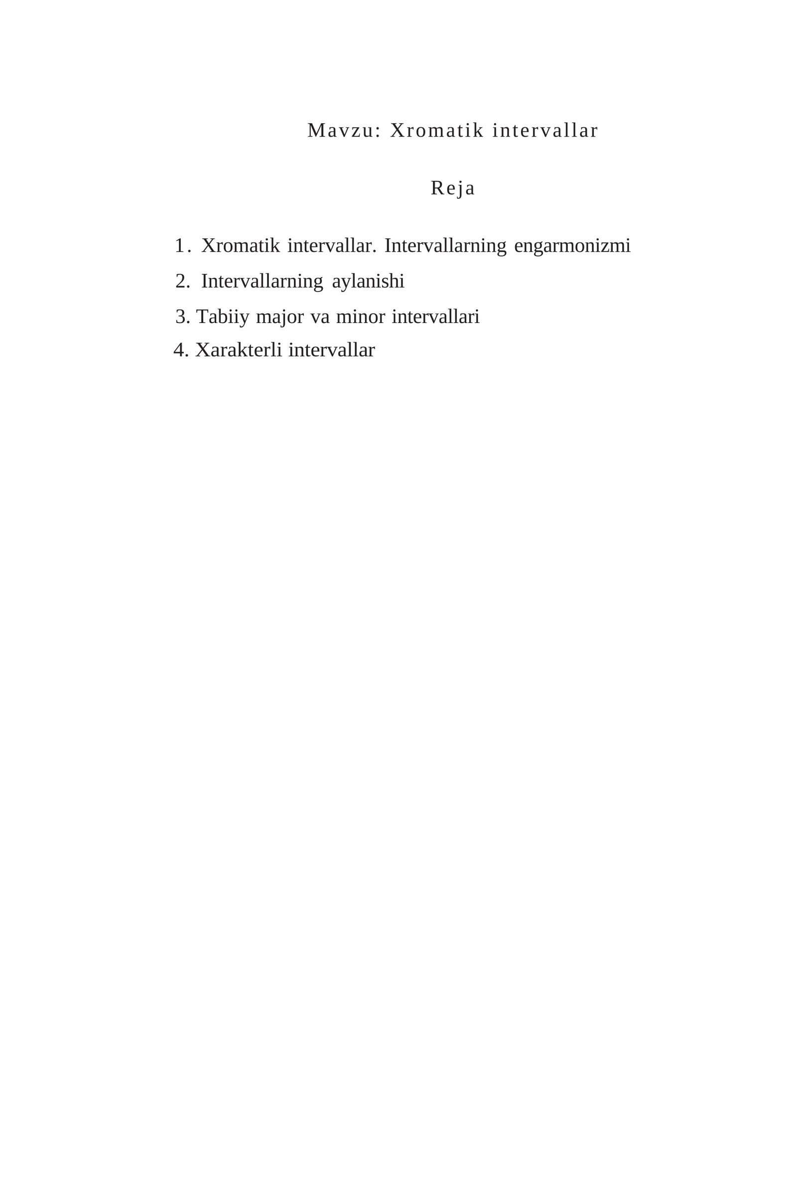 Xromatik intervallar