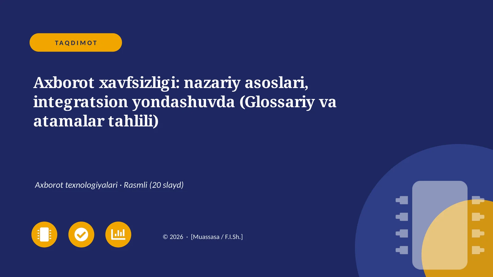 Axborot xavfsizligi: nazariy asoslari, integratsion yondashuvda