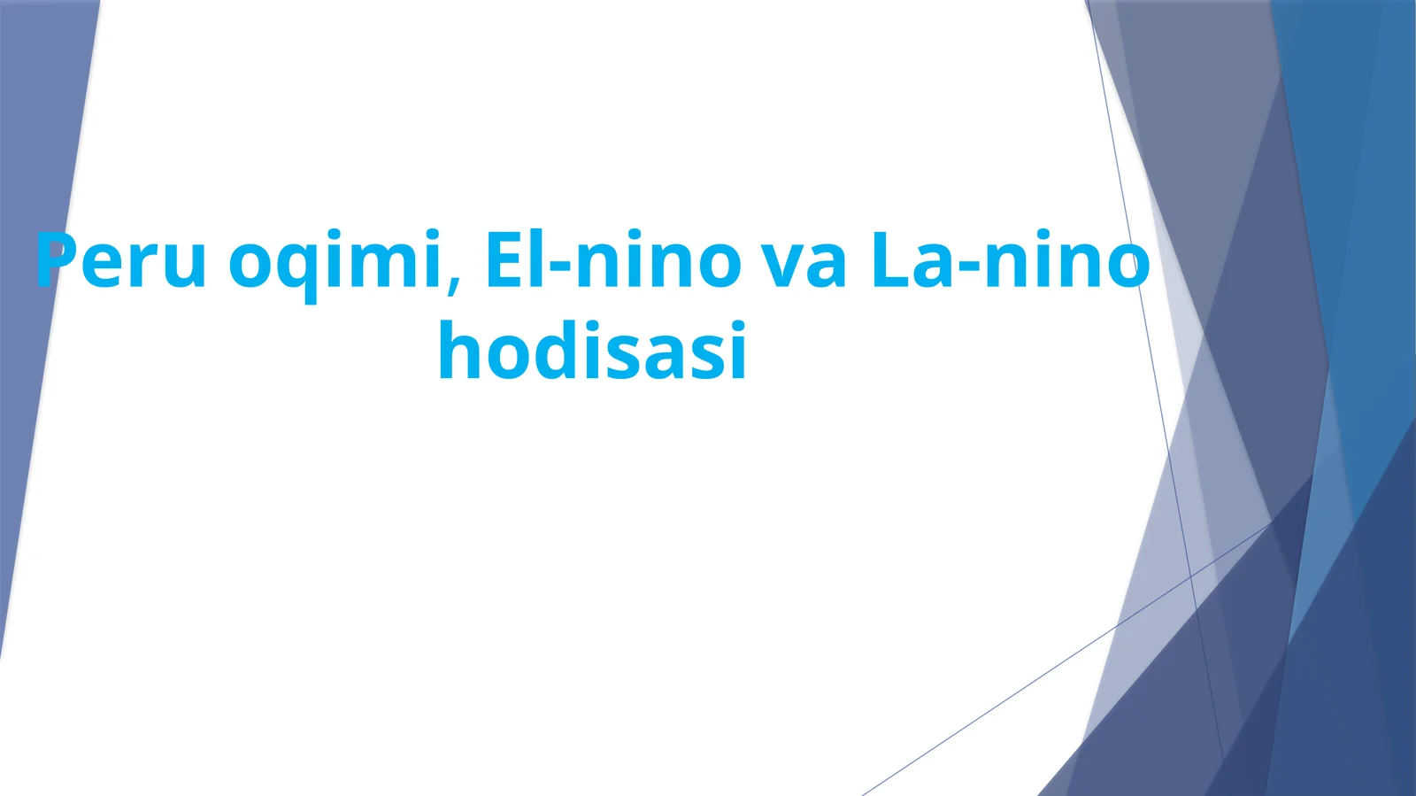 Peru oqimi, El-nino hodisasi, La-nino hodisasi