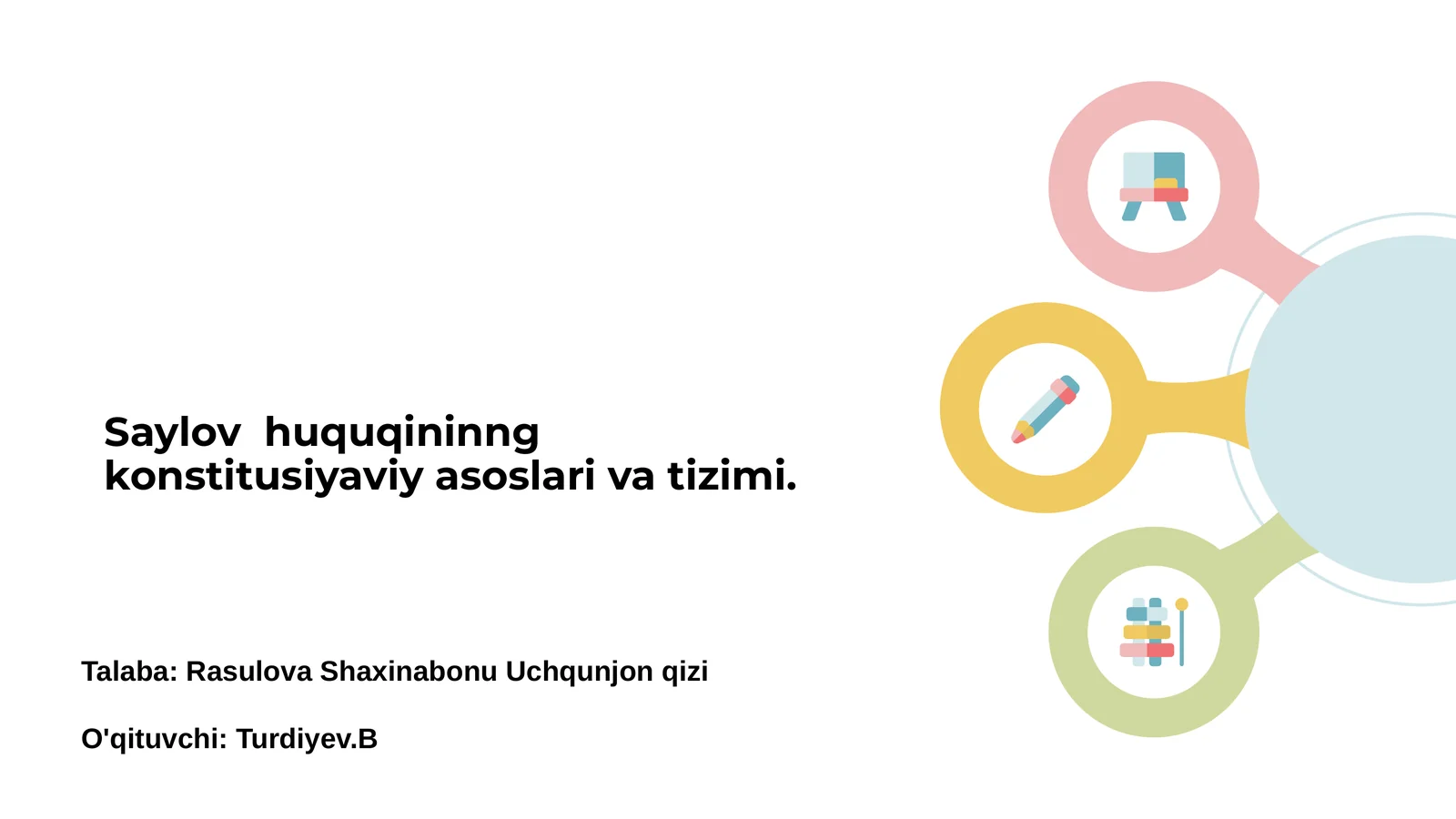 Saylov huquqininng konstitusiyaviy asoslari va tizimi