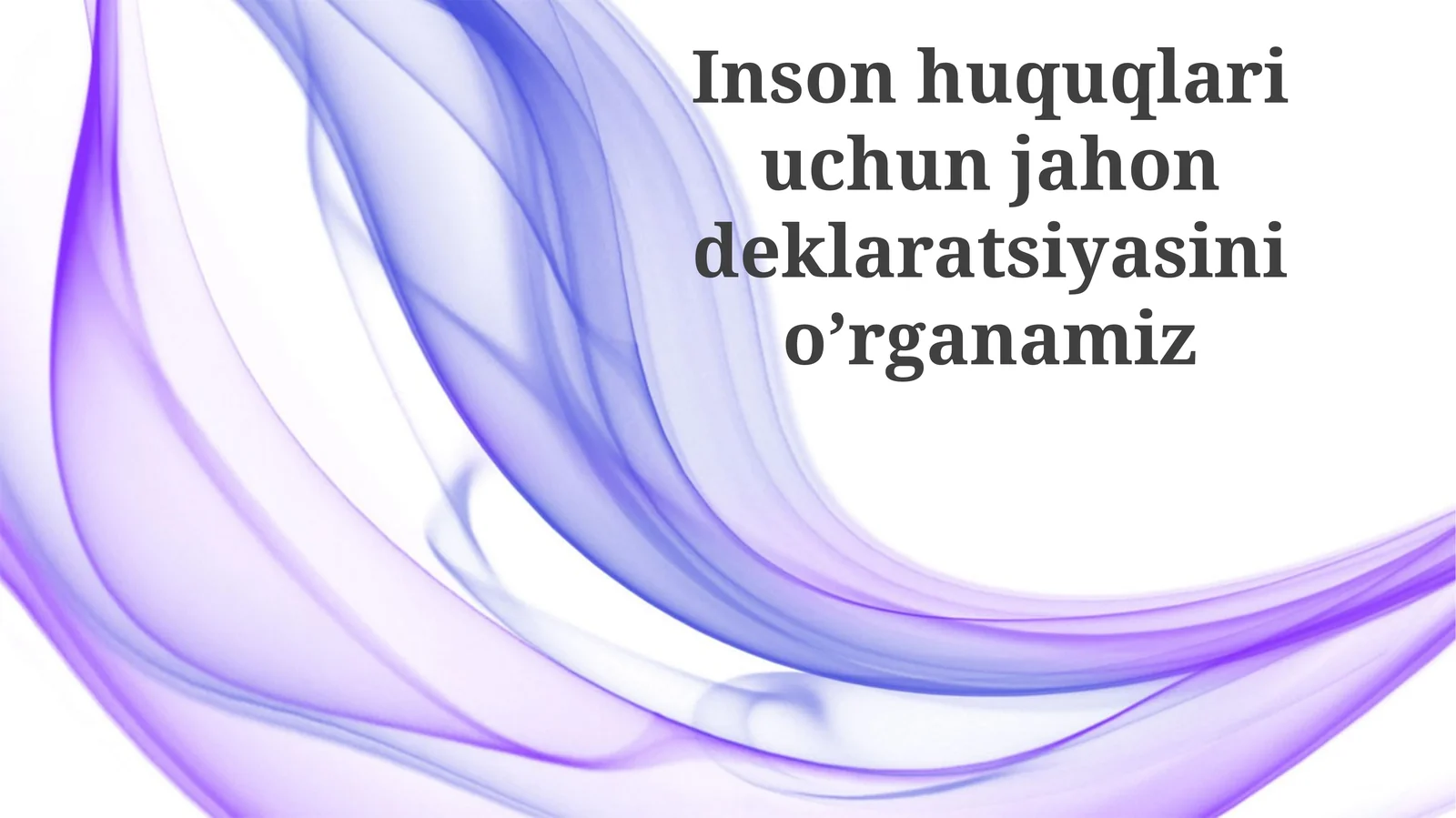 Inson Huquqlari Umumjahon Deklaratsiyasi: Asosiy Moddalar