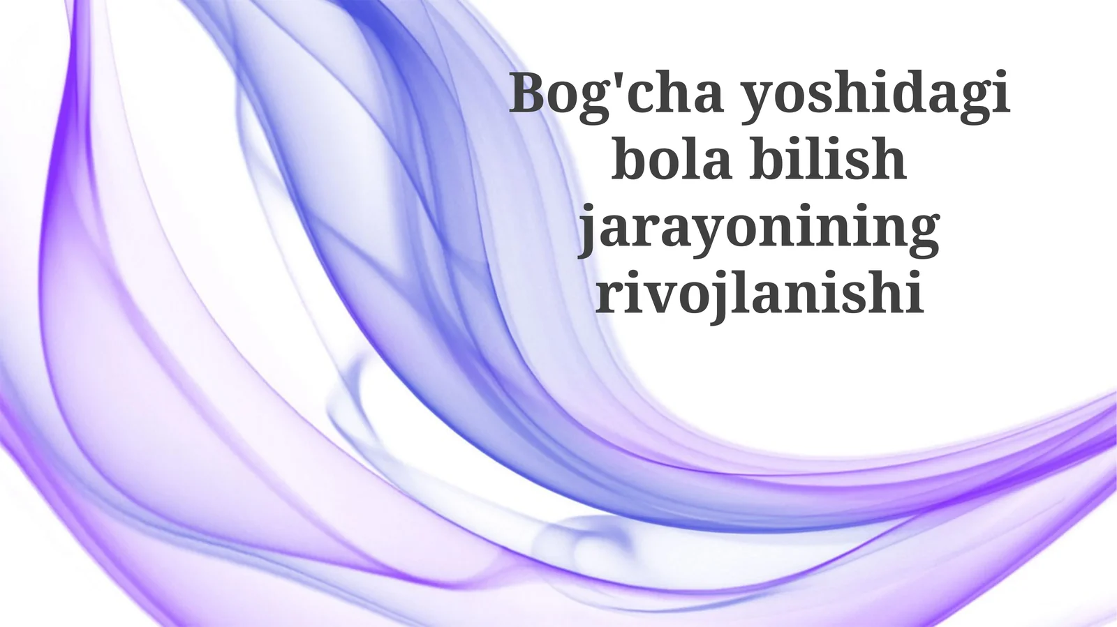 Til va nutqning rivojlanishi