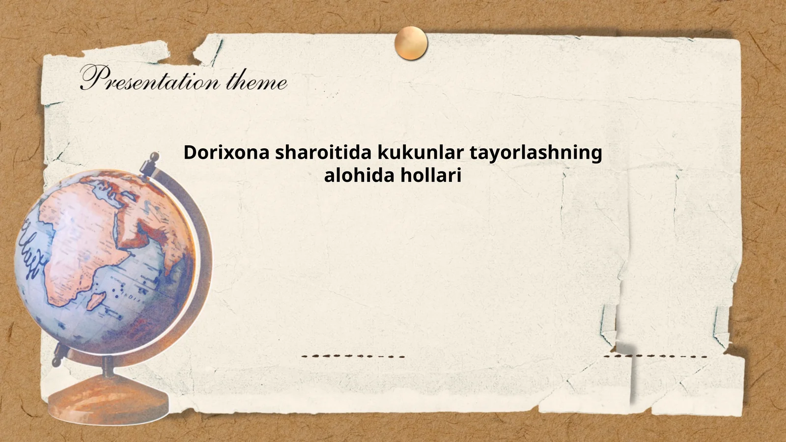 Dorixona sharoitida kukunlar tayorlashning alohida hollari