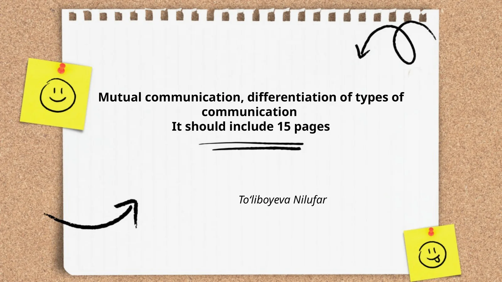 Mutual communication, differentiation of types of communication