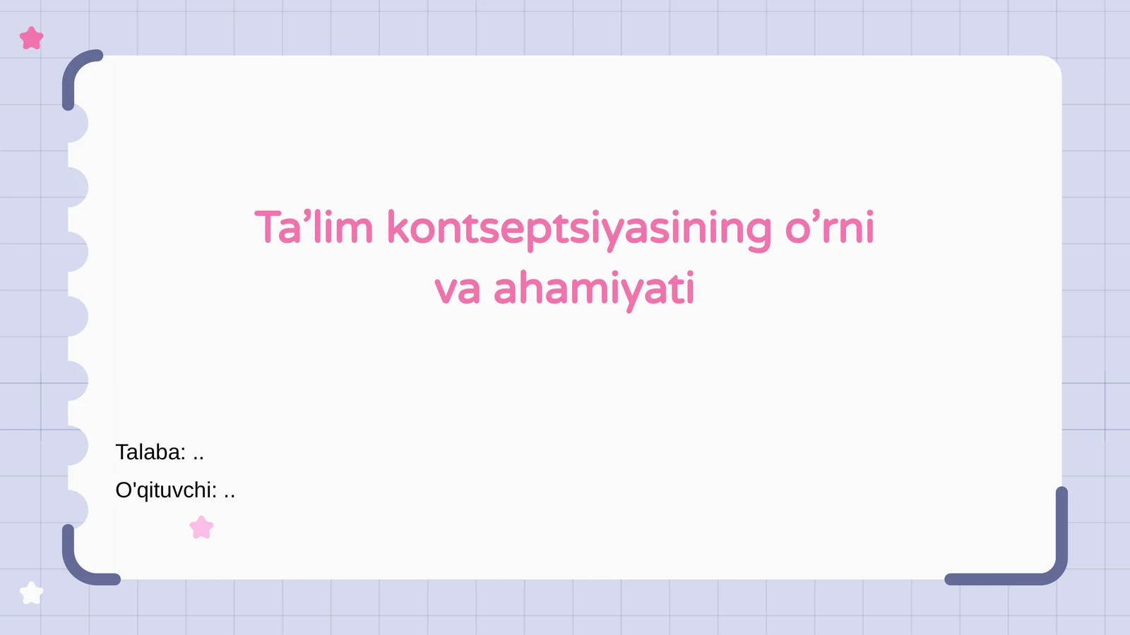 Ta’lim kontseptsiyasi