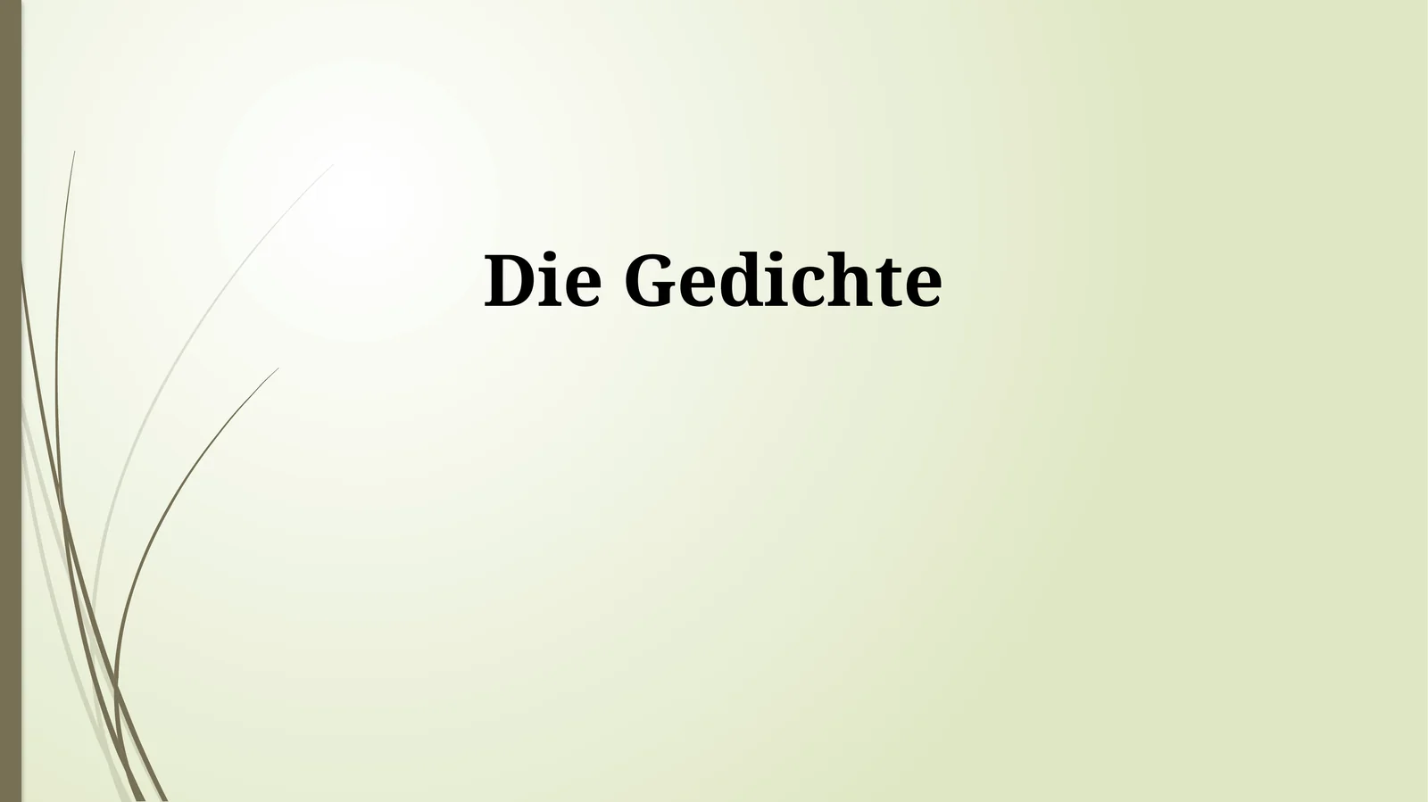 Die Gedichte