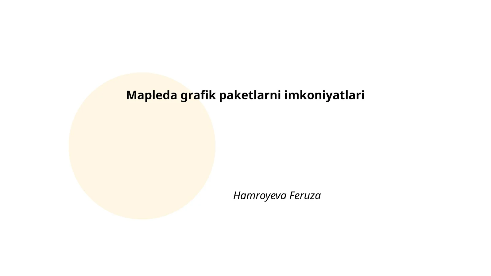 Mapleda grafik paketlarni imkoniyatlari
