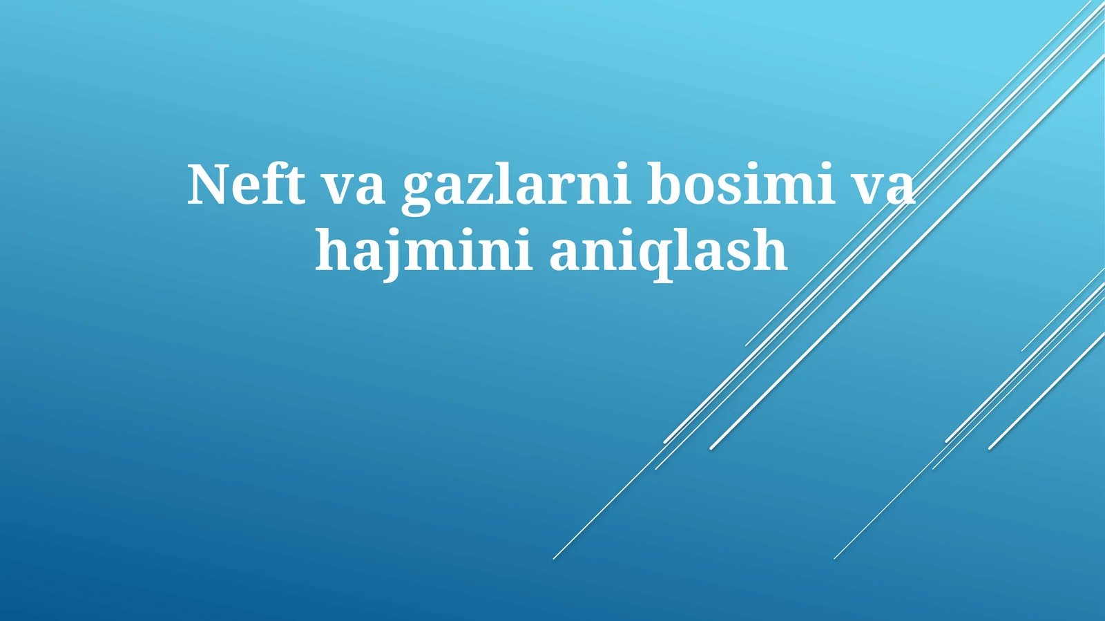 Neft va Gaz Bosimini va Hajmini Aniqlash Usullari