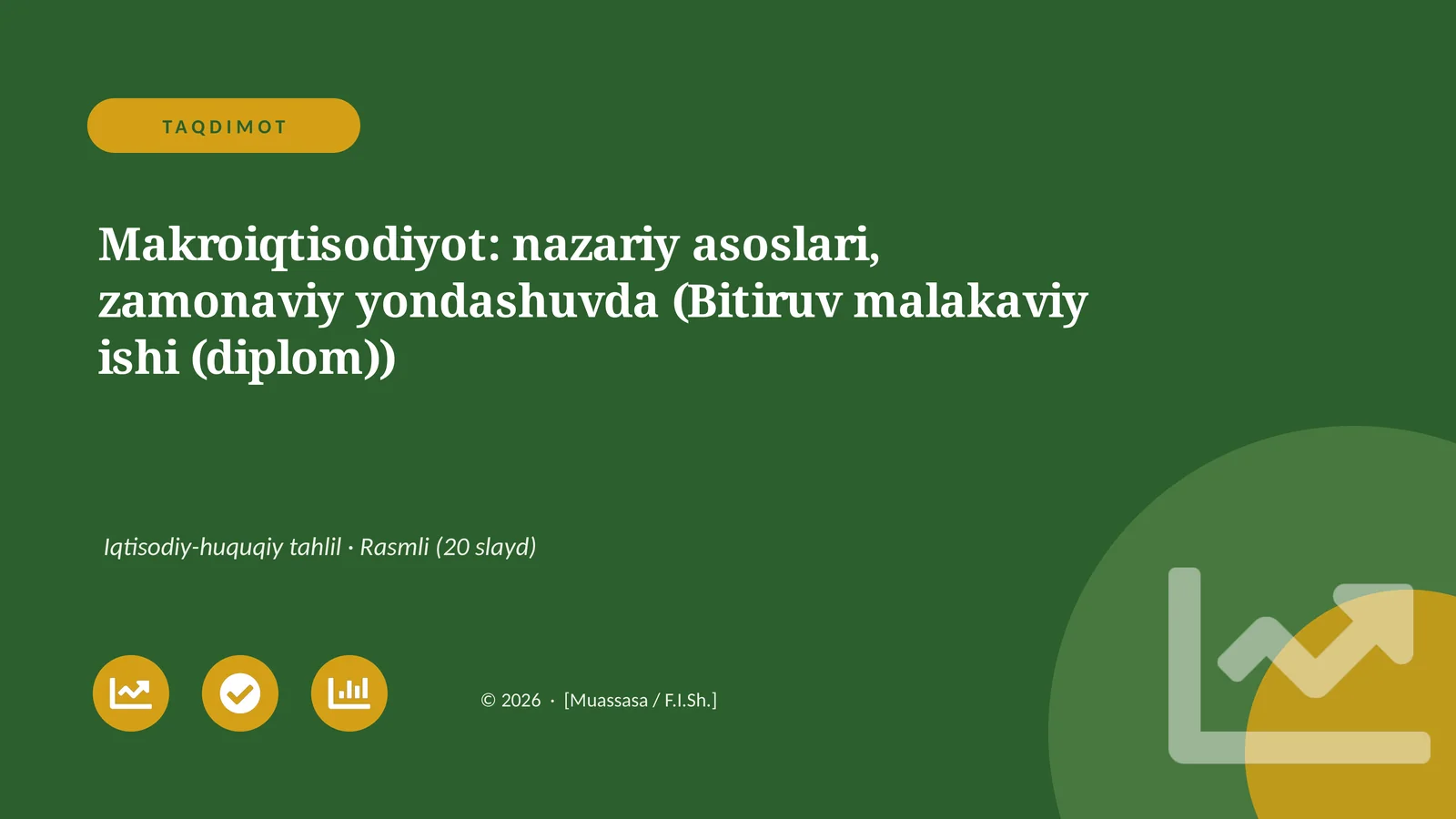 Makroiqtisodiyot: nazariy asoslari, zamonaviy yondashuvda (Bitiruv malakaviy ishi (diplom))