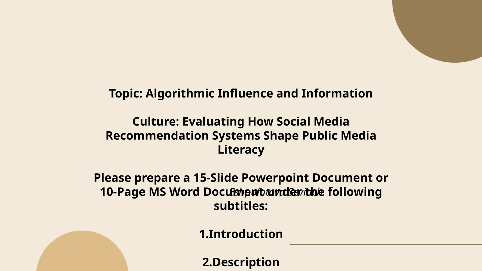 Algorithmic Influence and Information