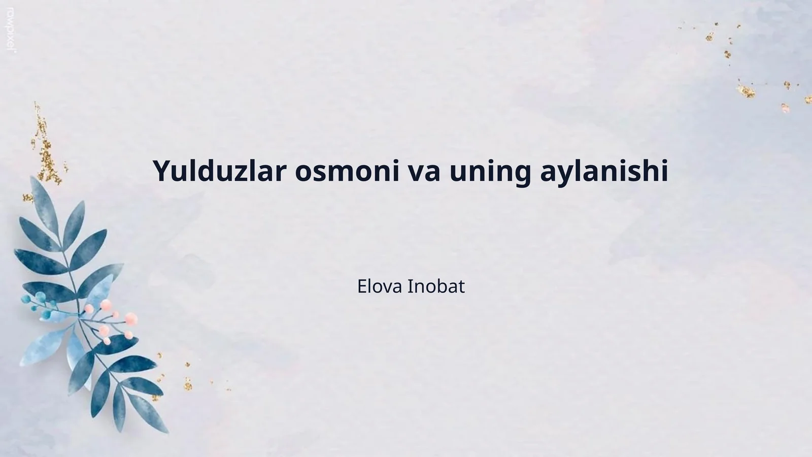 Yulduzlar osmoni va uning aylanishi