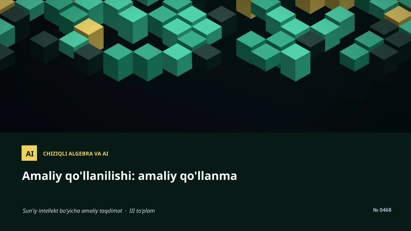 Chiziqli Algebra va AI