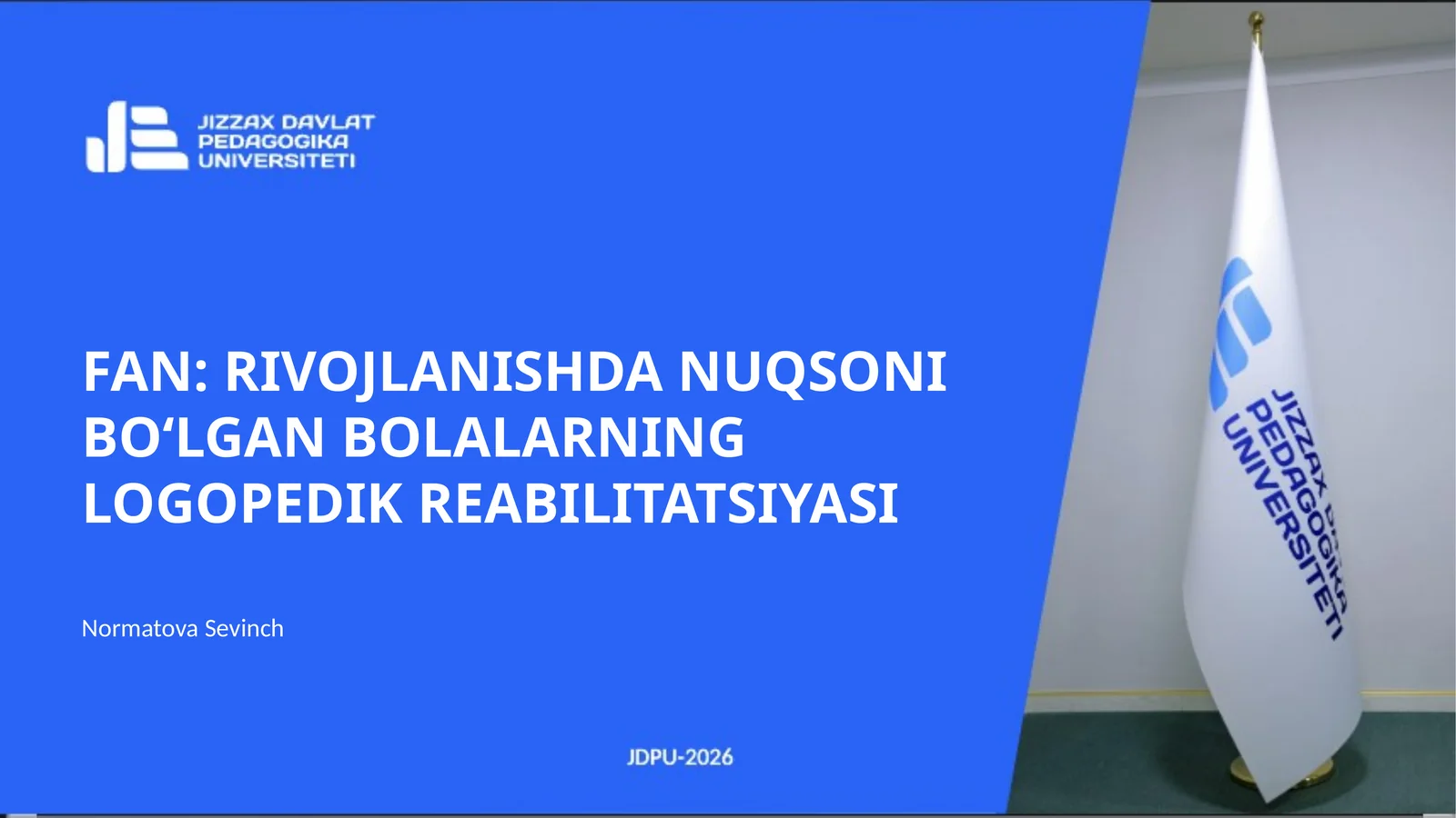 MUJASSAM NUQSONLI BOLALARNING REABILITATSIYASI