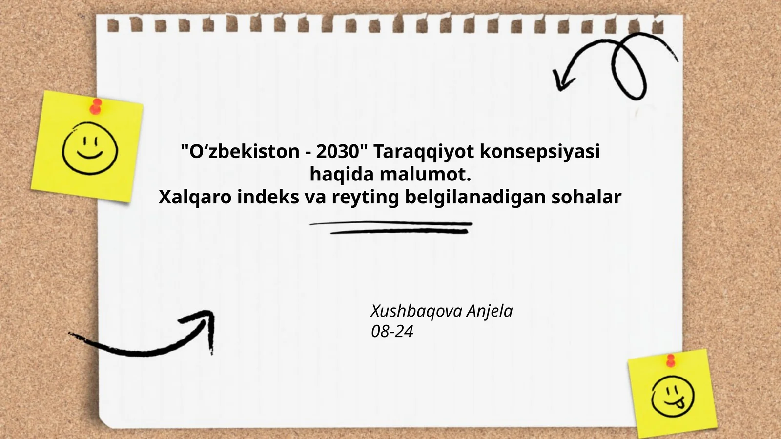"Oʻzbekiston - 2030" Taraqqiyot konsepsiyasi haqida malumot