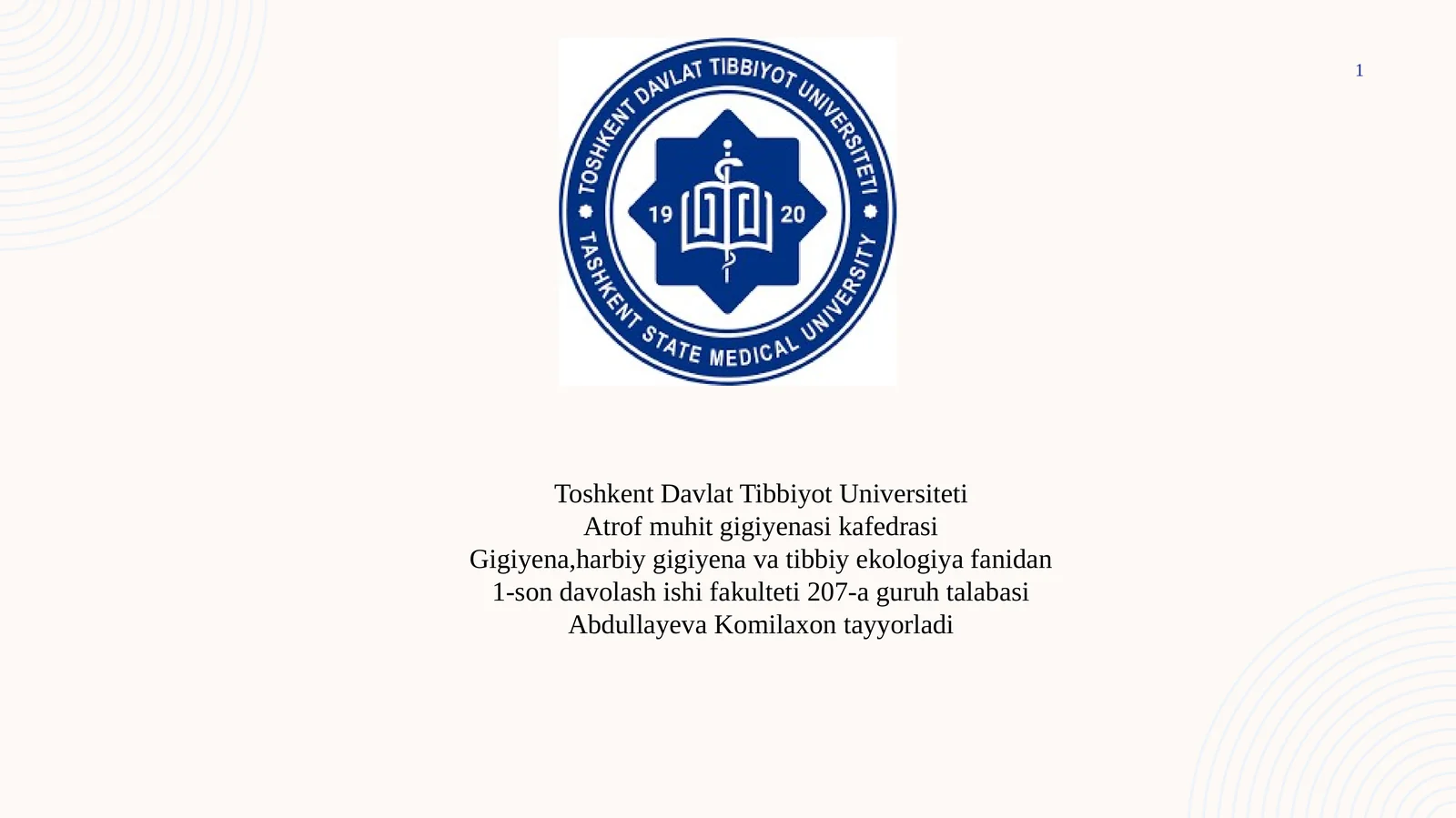 Kasalxona ichki infeksiyalarida havomuhitining bakteriolgik ifloslanishining ahamiyati