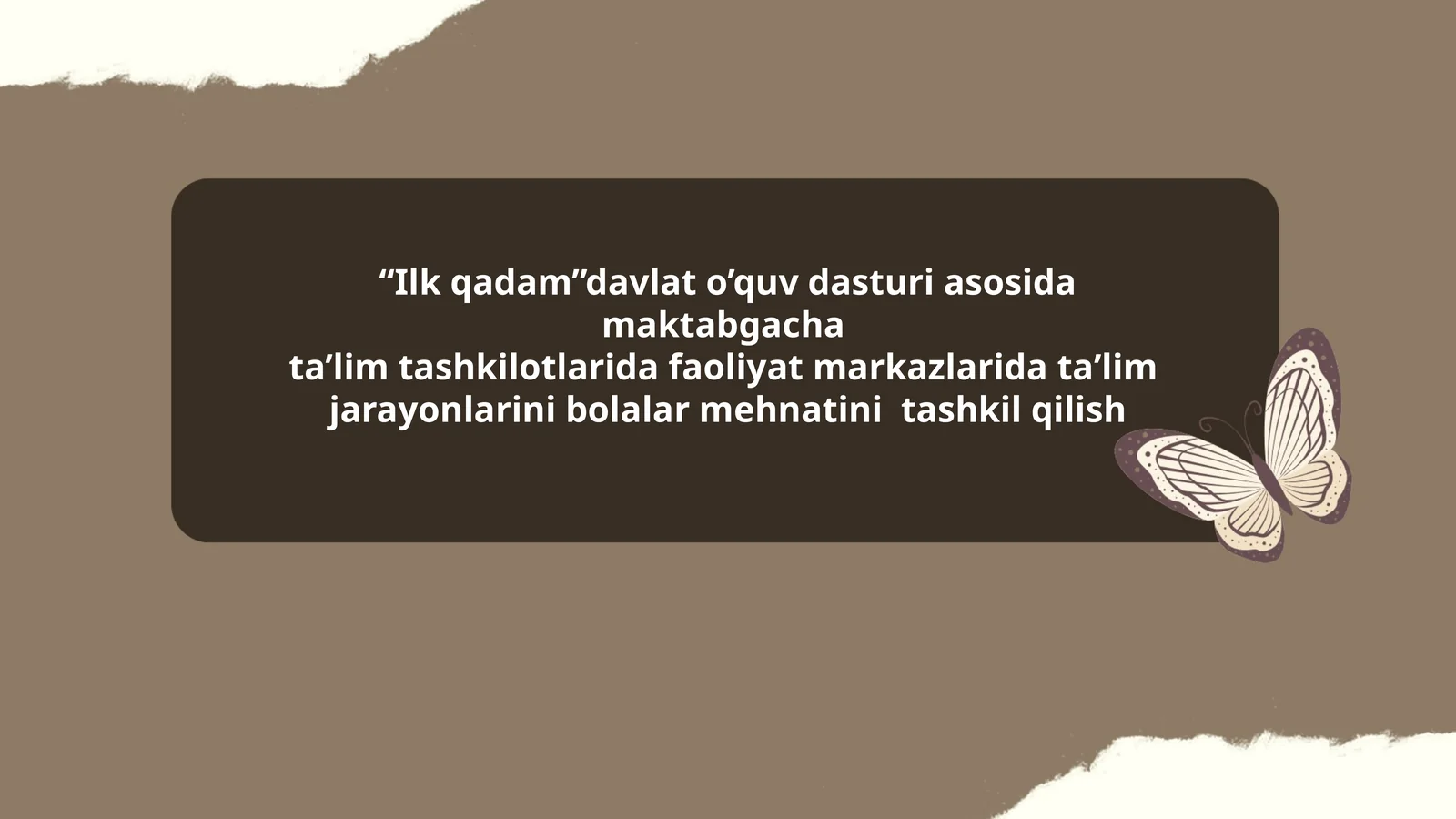 Ilk qadam dasturining asosiy maqsadlari