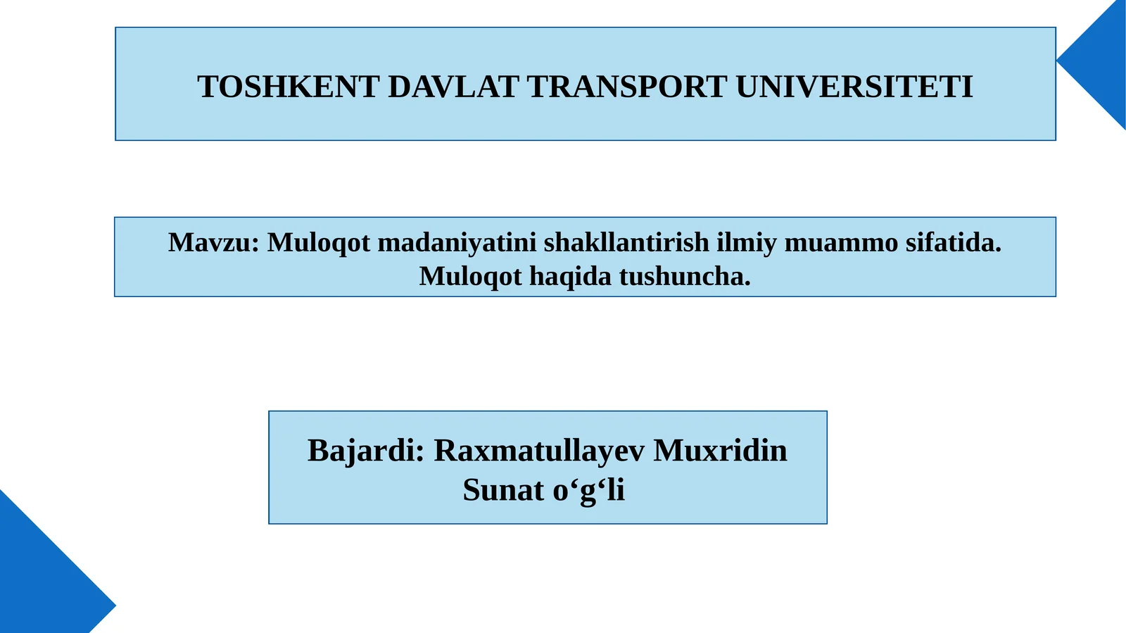 Muloqot madaniyatini shakllantirish ilmiy muammo sifatida
