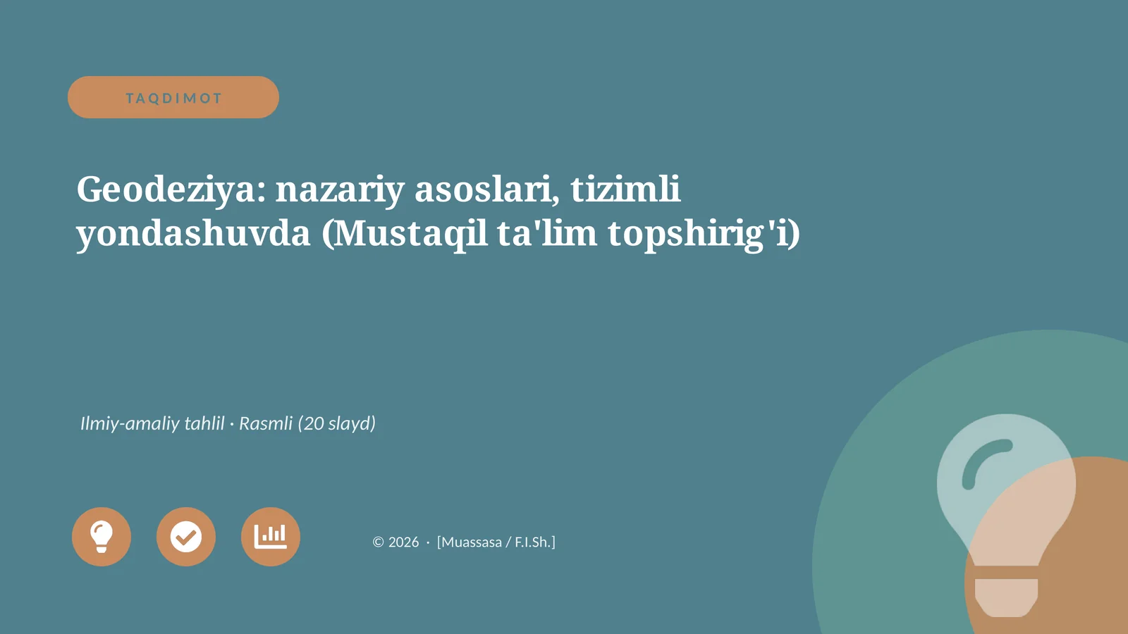 Geodeziya: nazariy asoslari, tizimli yondashuvda