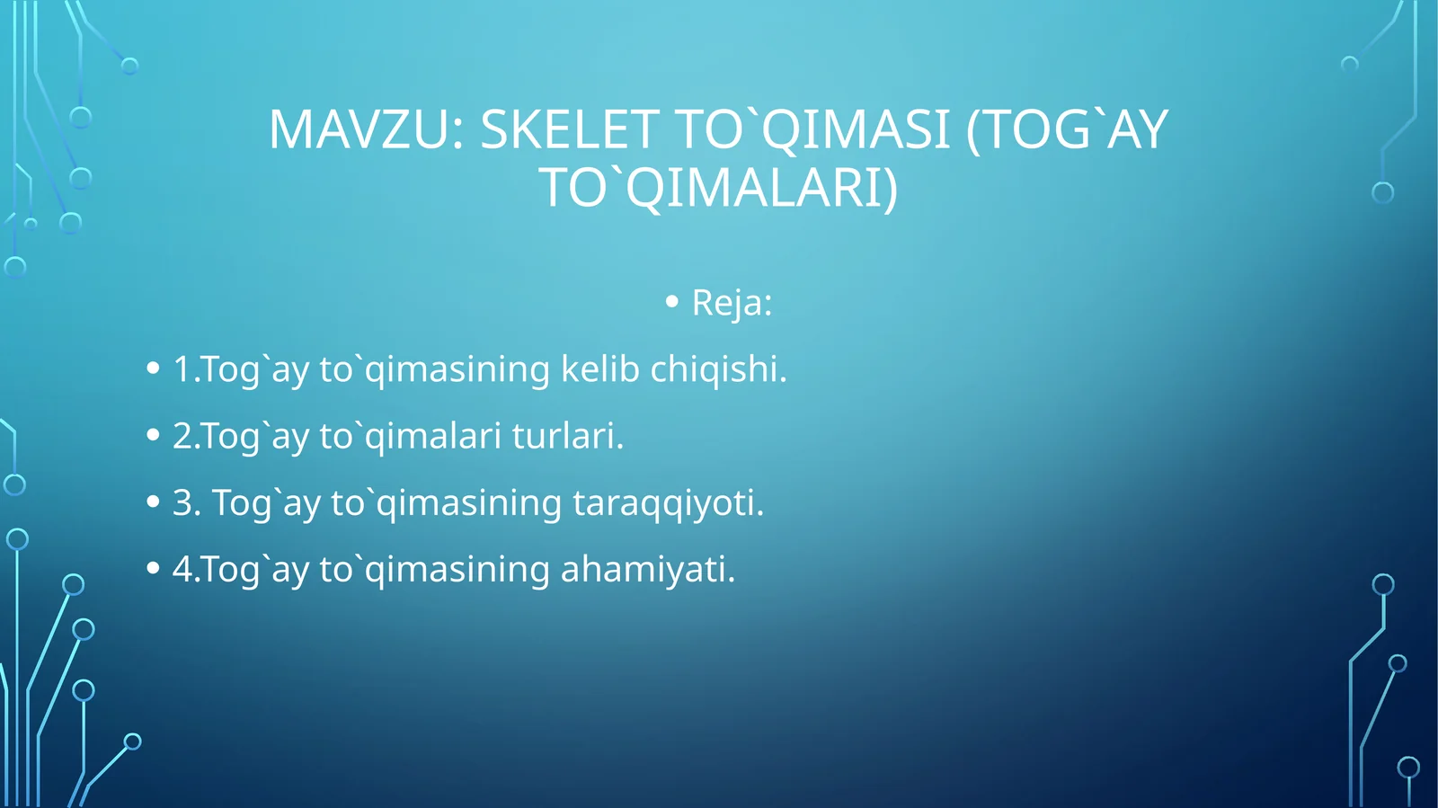 skeletto`qimasi(tog`ayto`qimalari)
