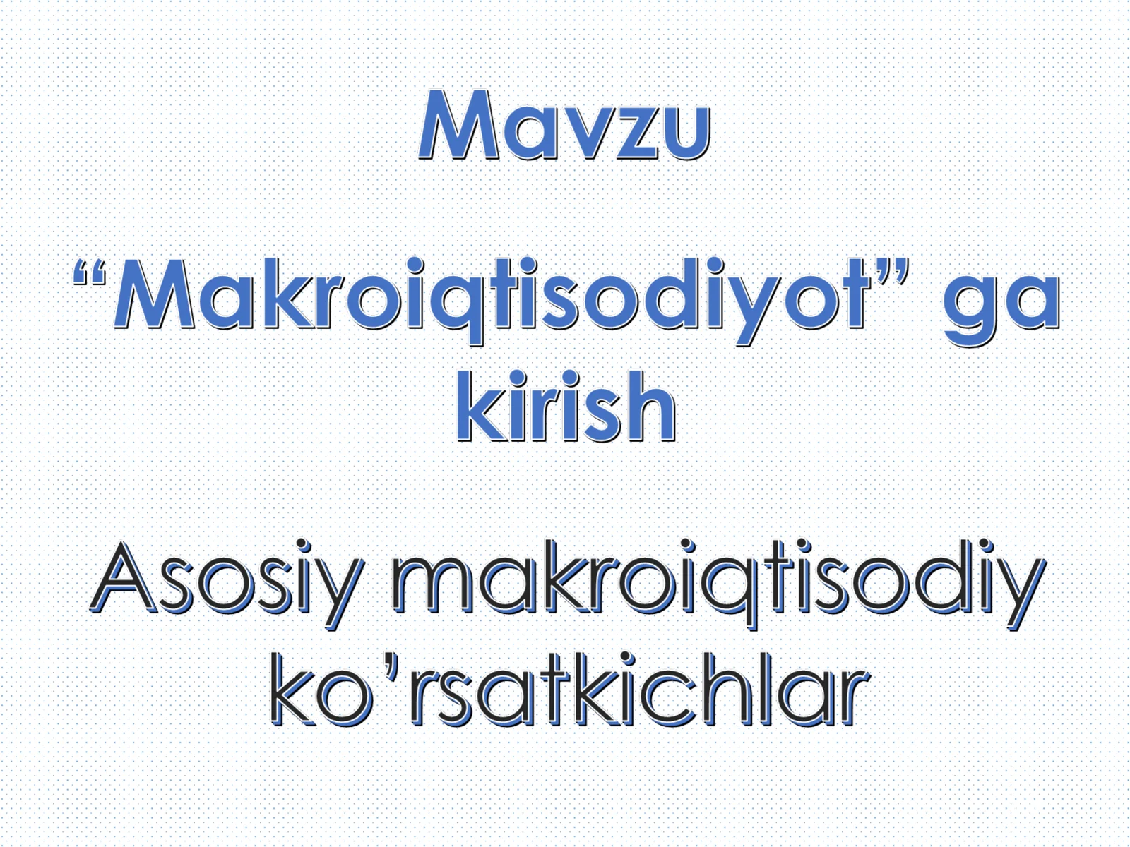 Adabiyotlar ro’yxati