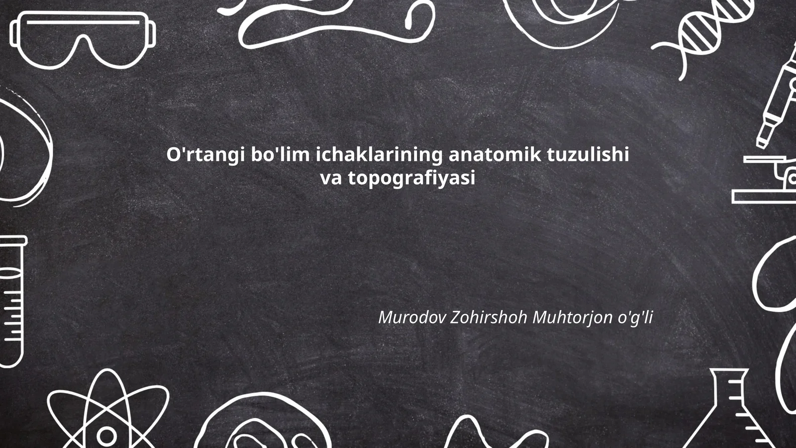 O'rtangi bo'lim ichaklarining anatomik tuzulishi va topografiyasi