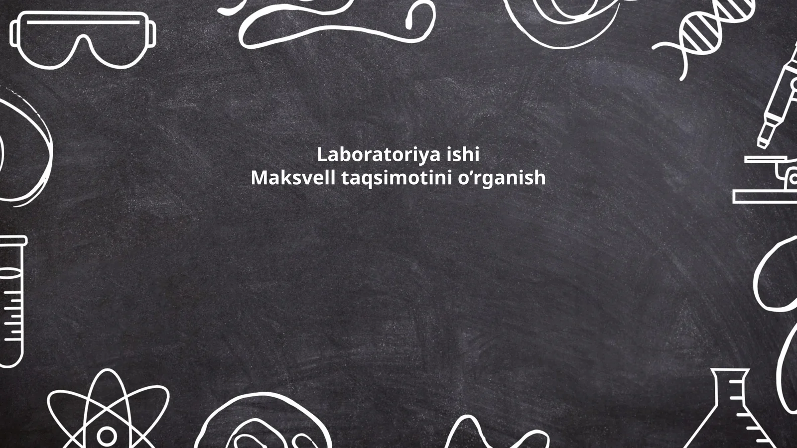 Maksvell taqsimoti o'rganish