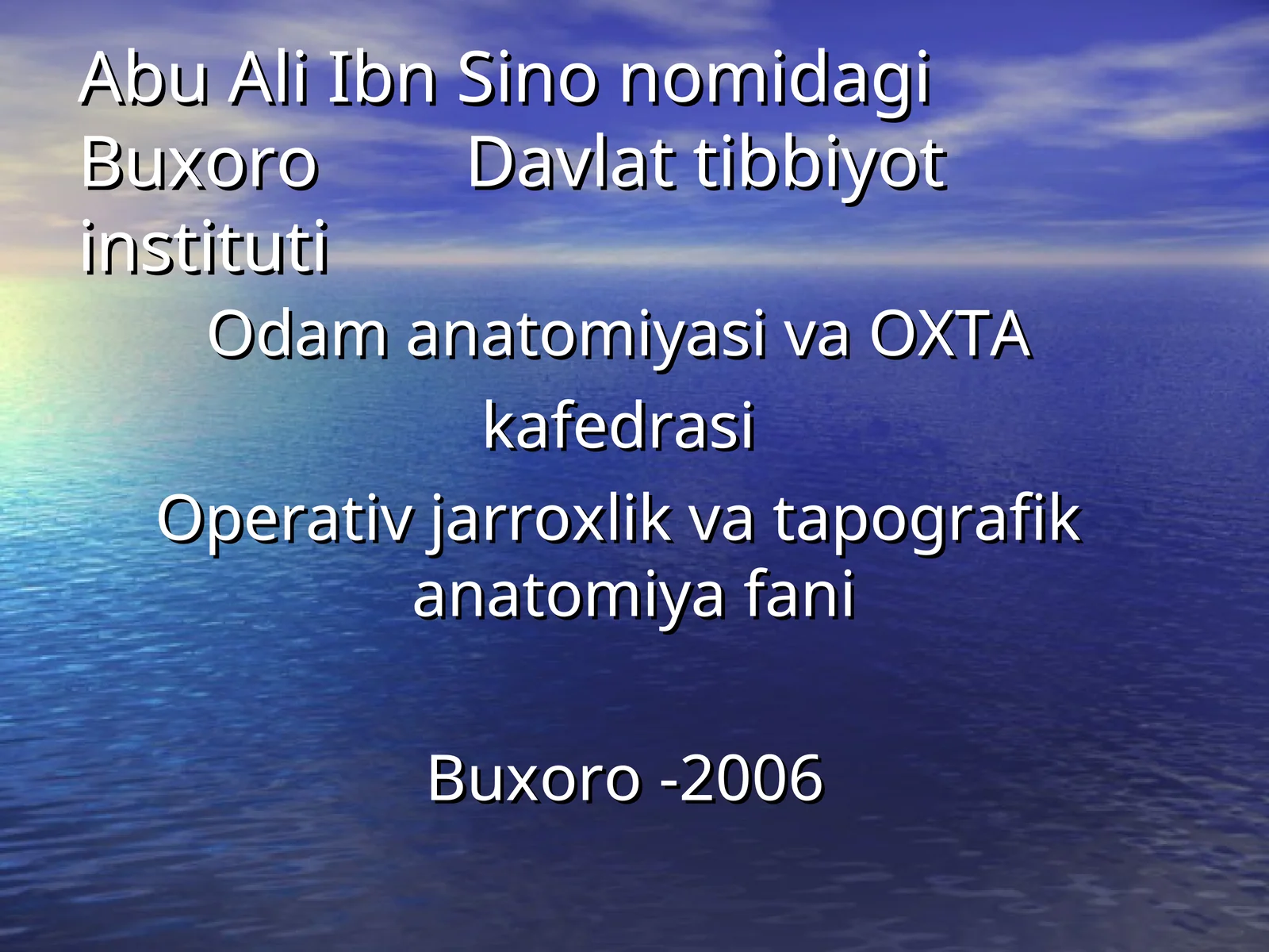 Operativ jarroxlik va tapografik anatomiya fani