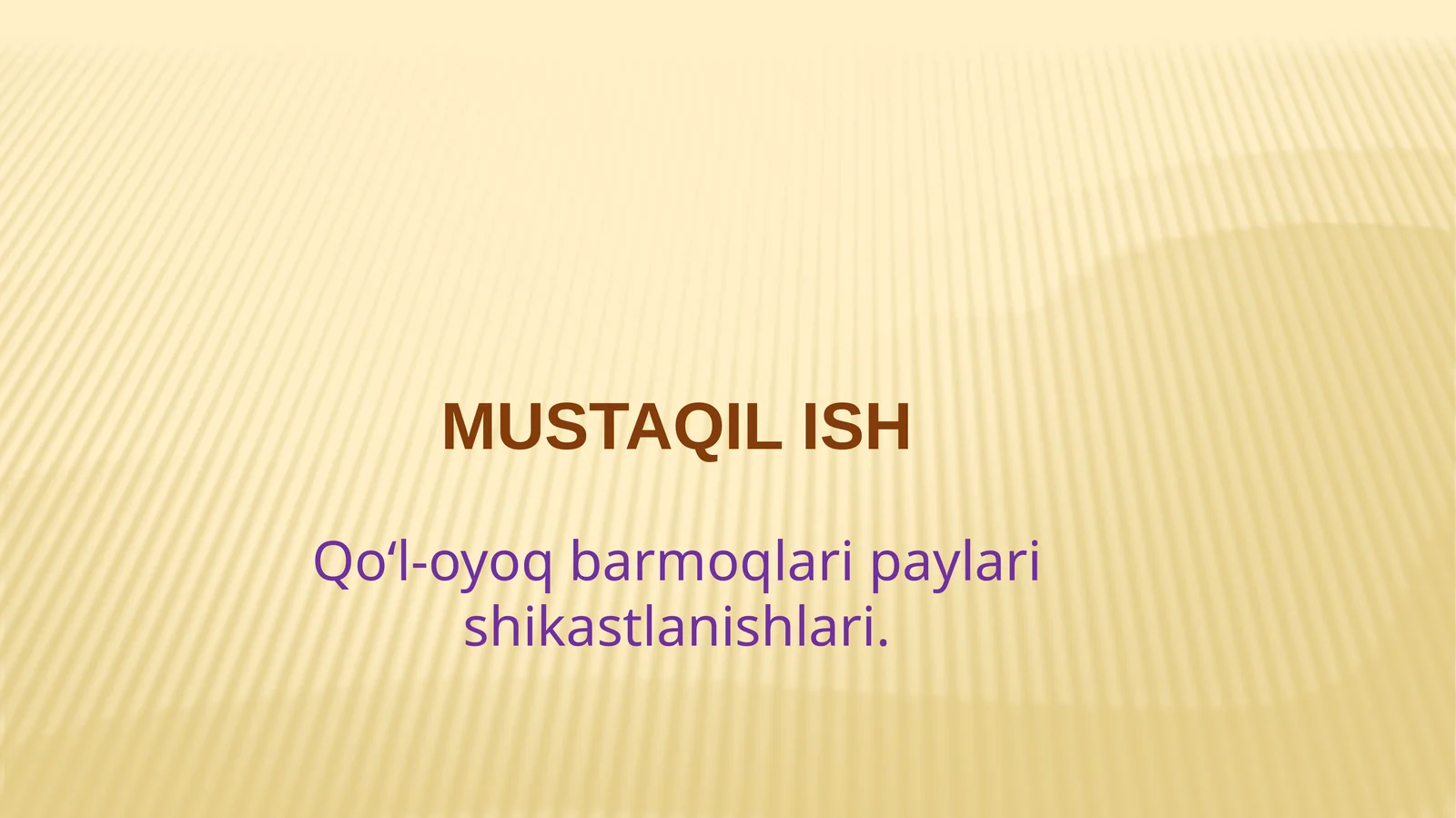 Qoʻl-oyoq barmoqlari paylari shikastlanishlari