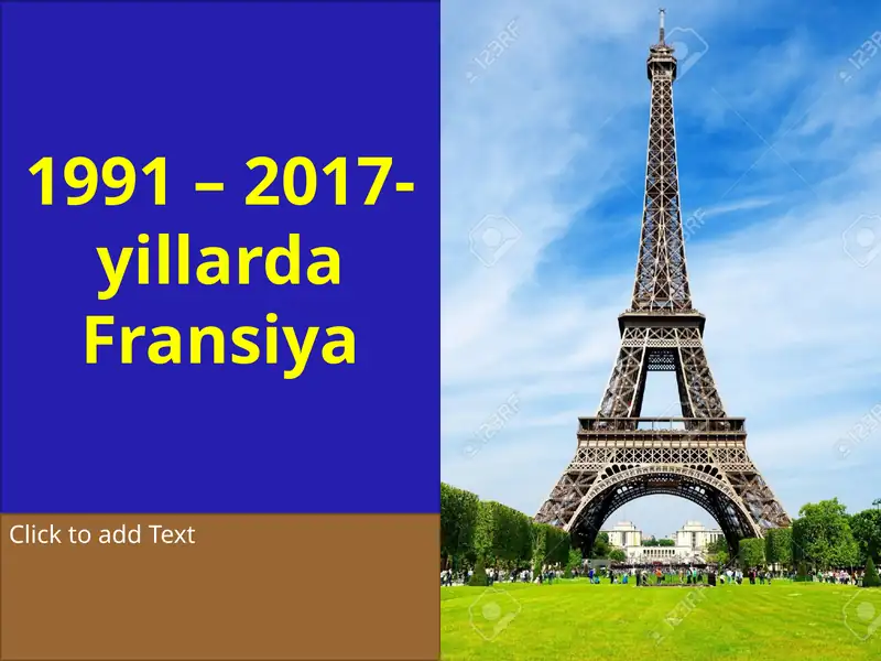 1991 – 2017-yillarda Fransiya