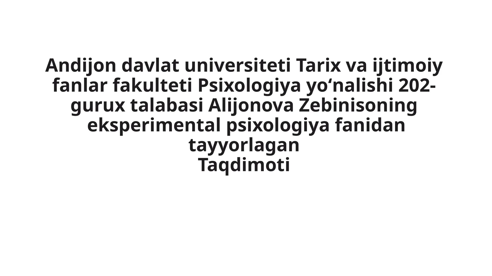 Stivens qonuni asosida sezgi intensivligini baholash