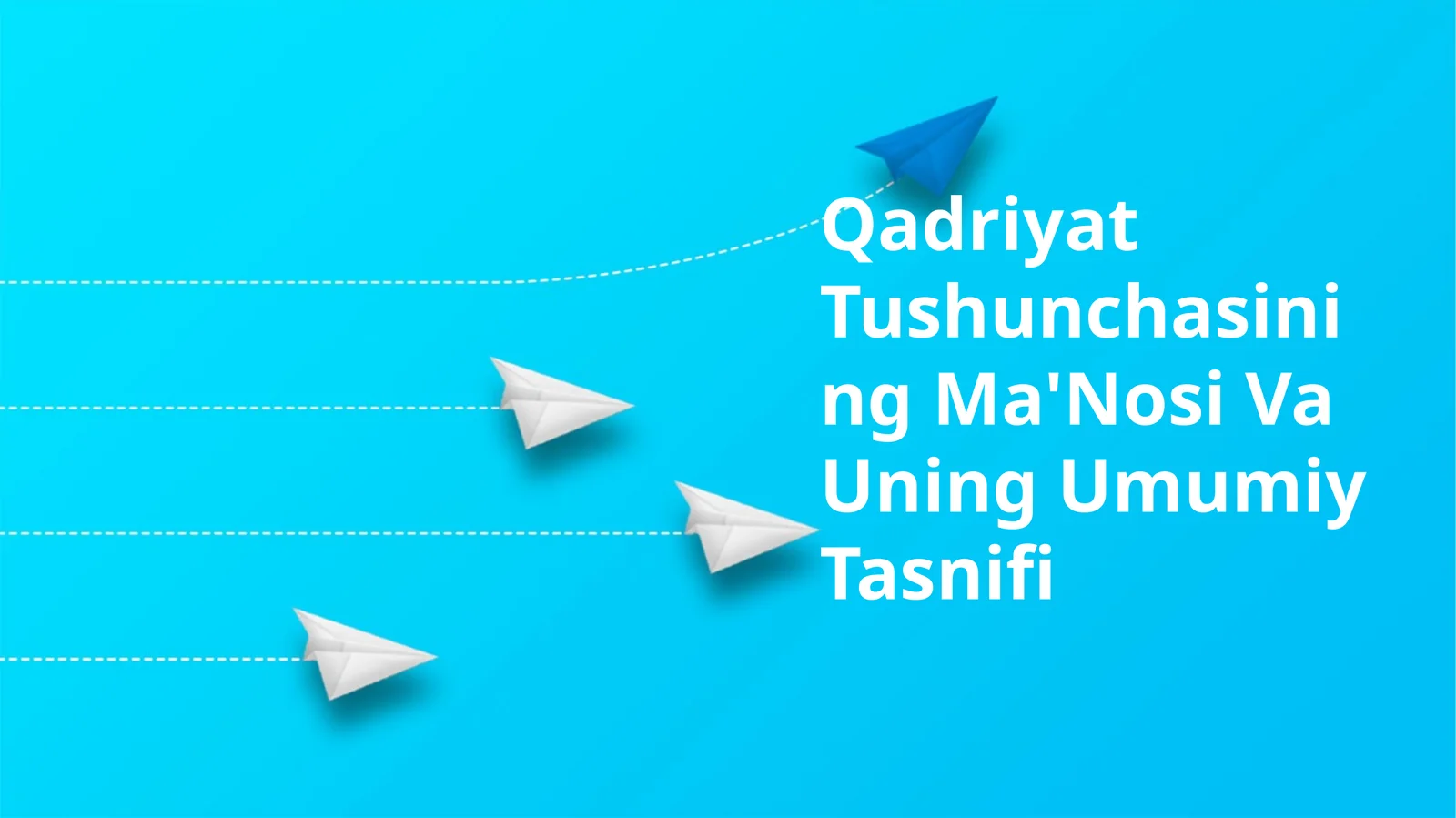 Qadriyat Tushunchasining Ma'Nosi Va Uning Umumiy Tasnifi