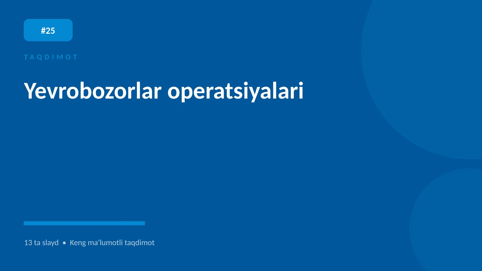 Yevrobozorlar operatsiyalari