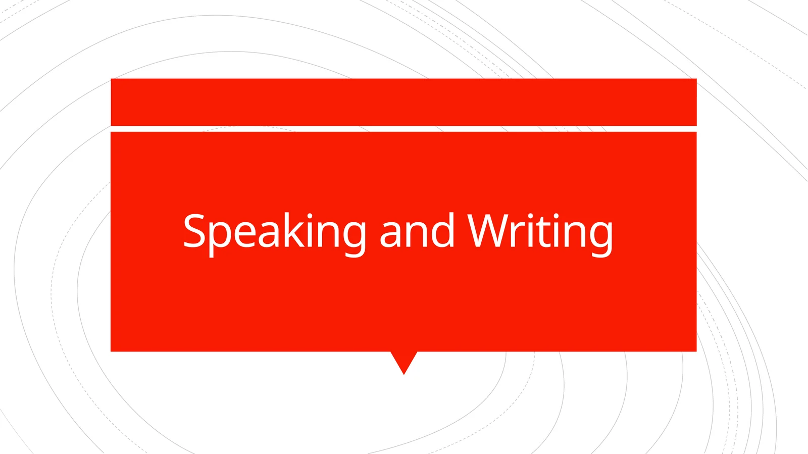 SpeakingandWriting