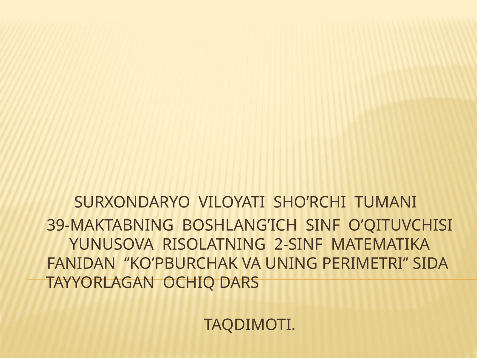 Ko‘pburchak va uning perimetri