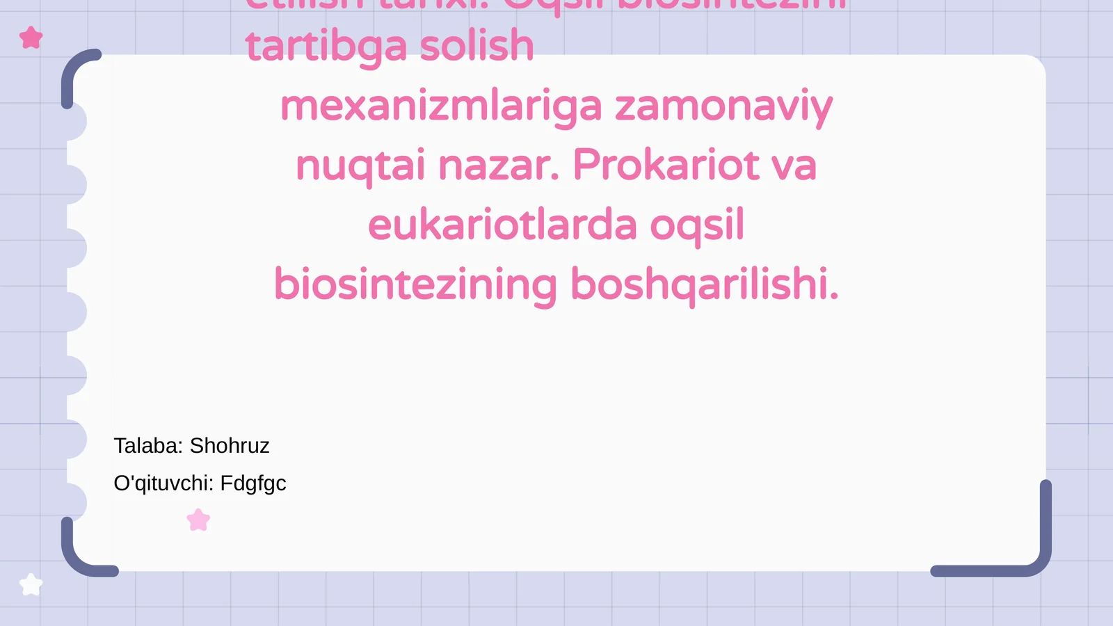 DNK ning genetik rolining isboti