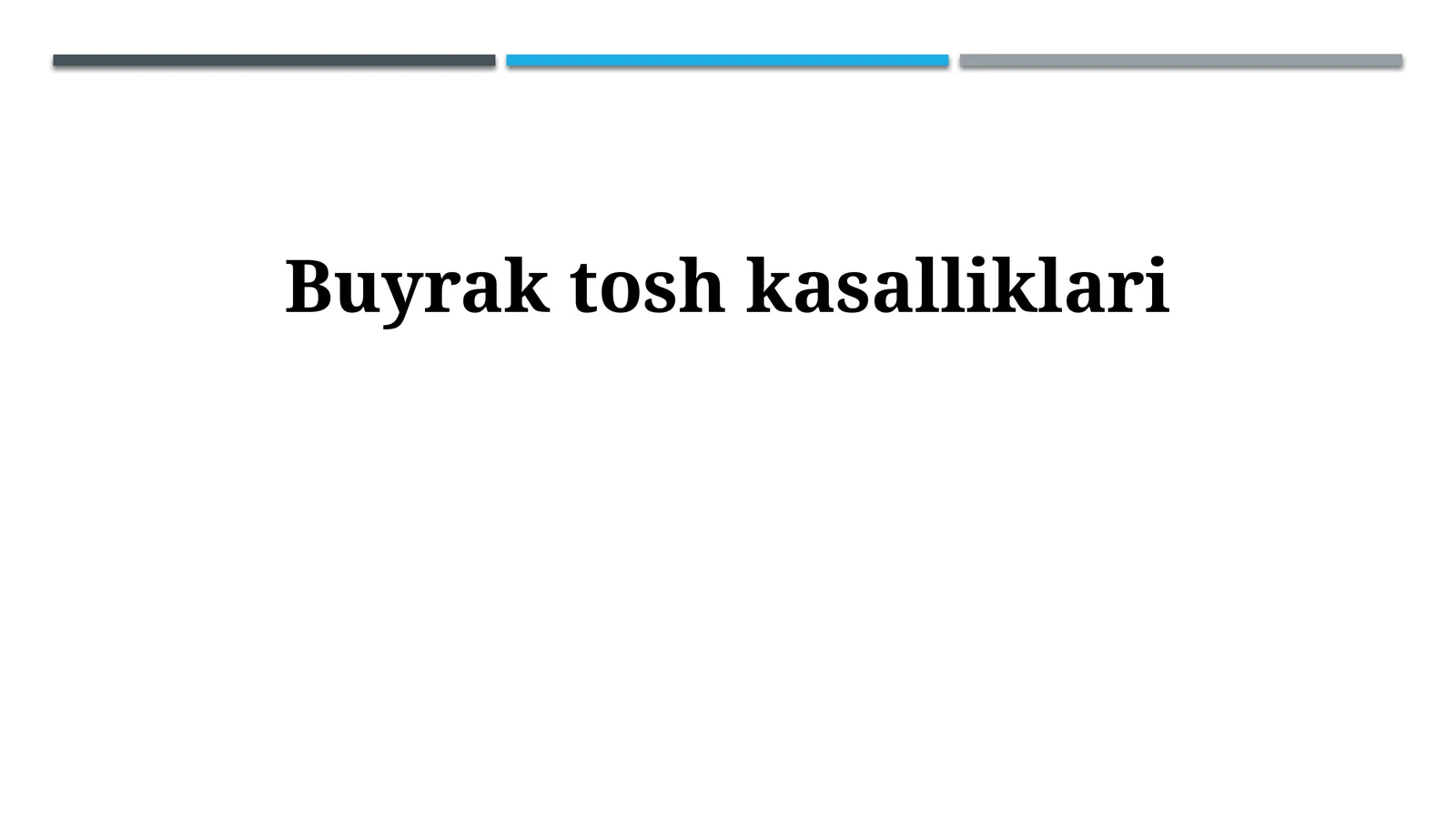 Buyrak tosh kasalliklari