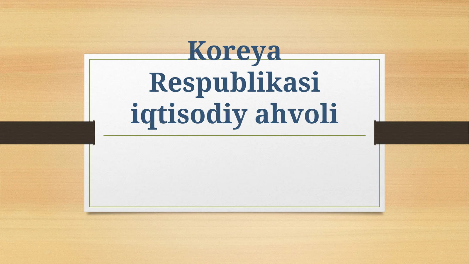 Koreya Respublikasi iqtisodiy ahvoli