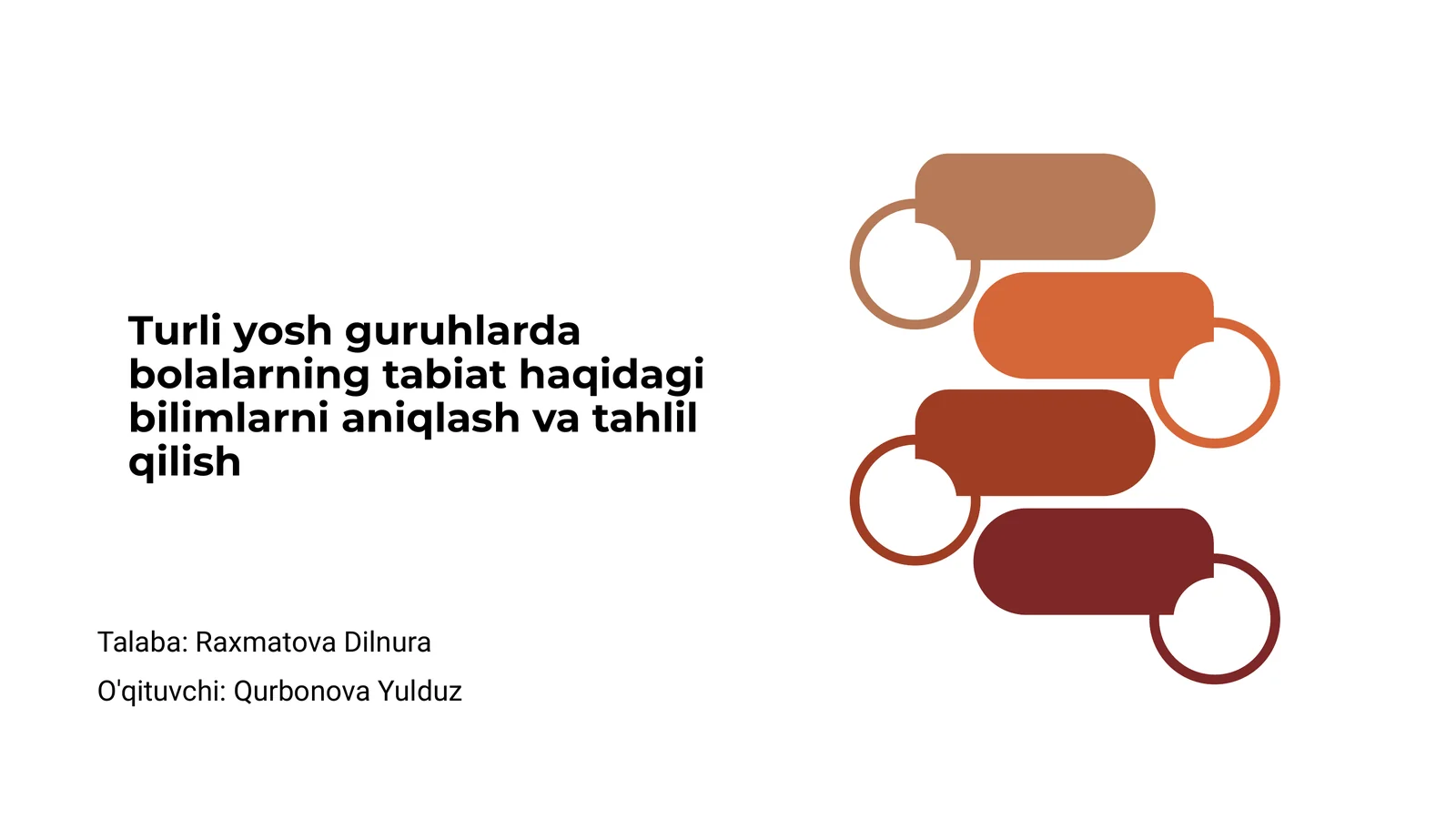 Bolalarning tabiat haqidagi bilimlarni aniqlash va tahlil qilish