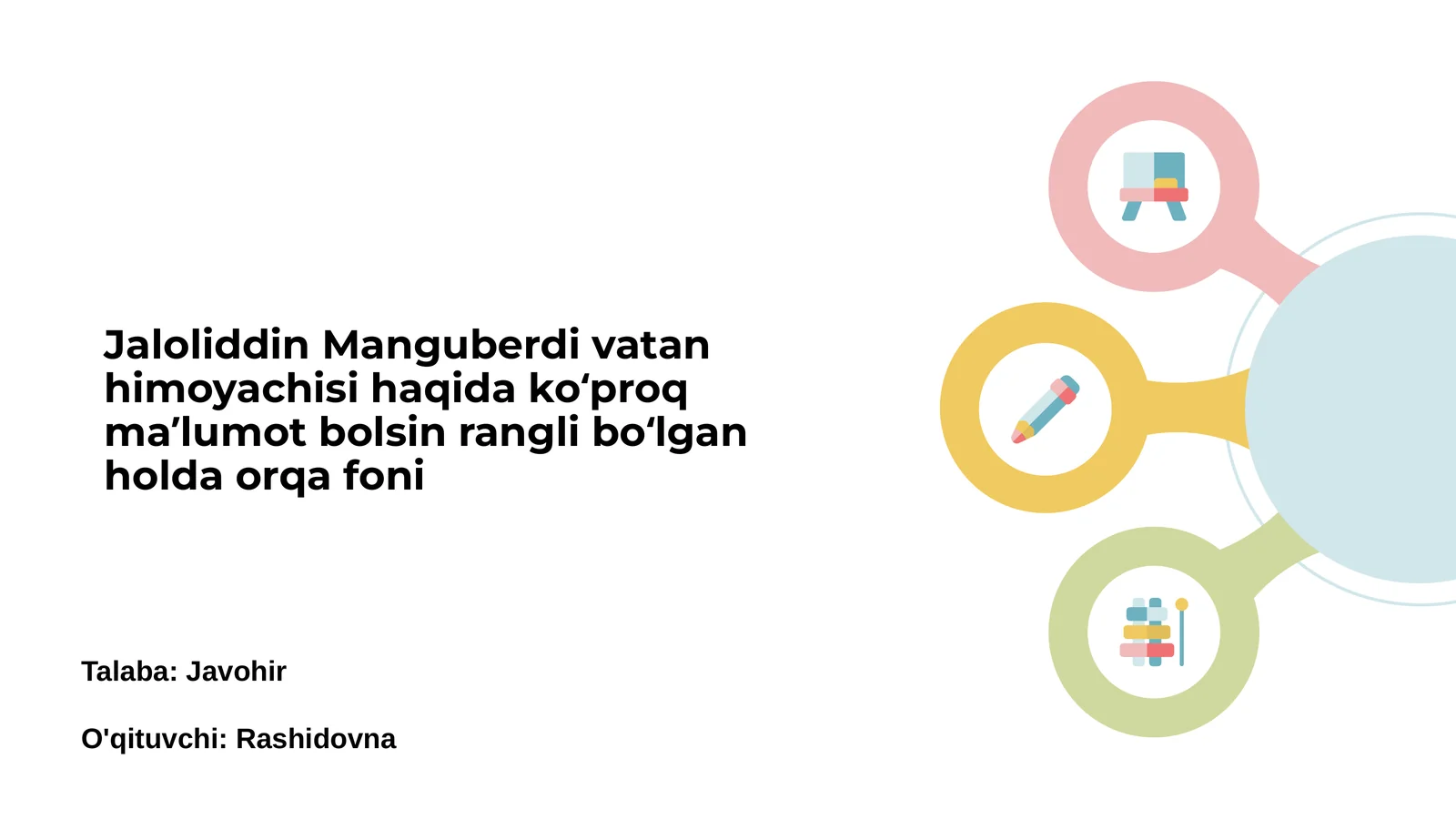 Jaloliddin Manguberdi vatan himoyachisi haqida maʼlumot