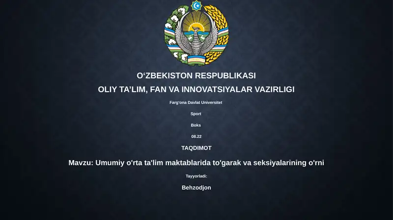 Umumiy o'rta ta'lim maktablarida to'garak va seksiyalarining o'rni