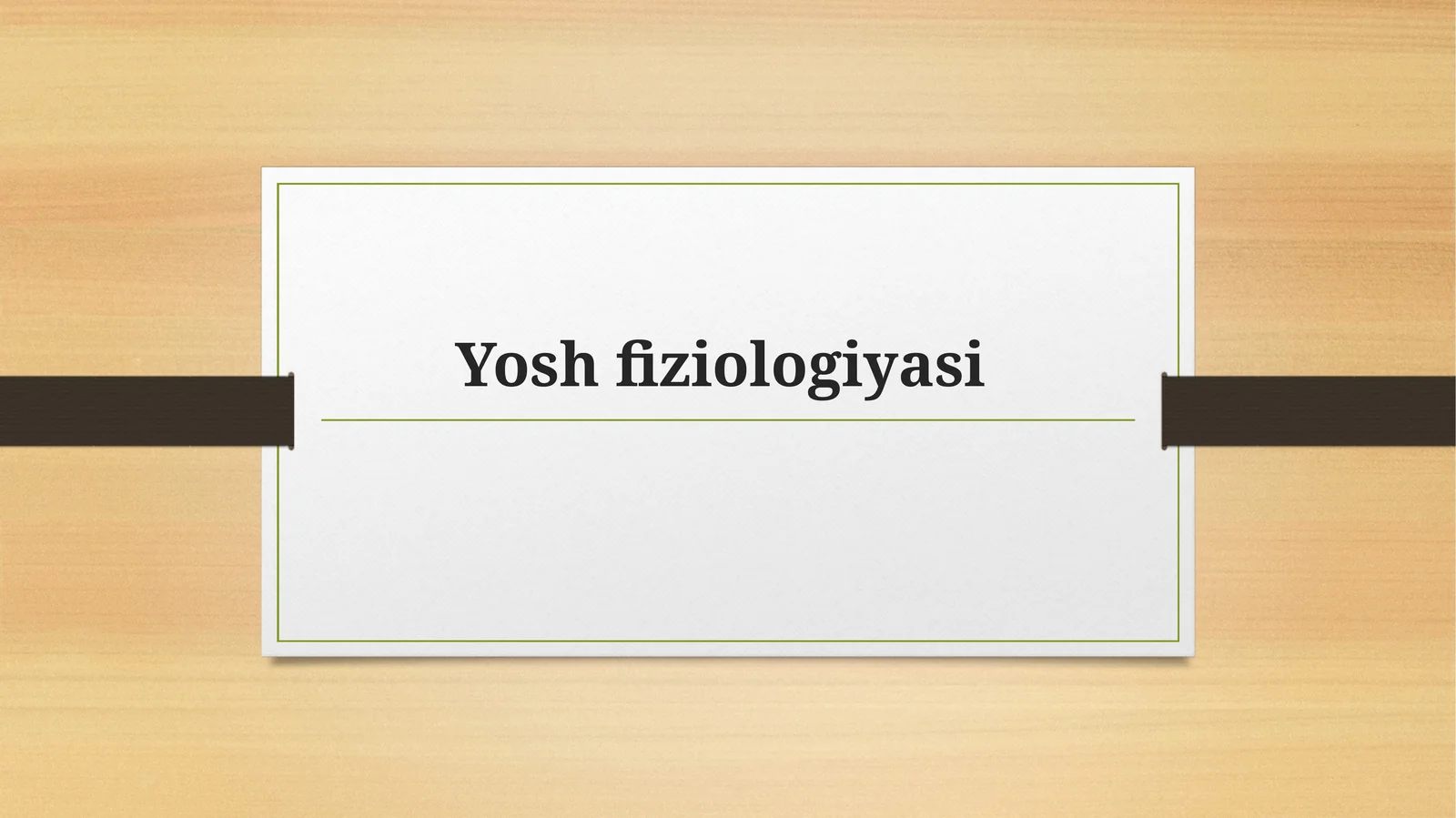 Yosh fiziologiyasi