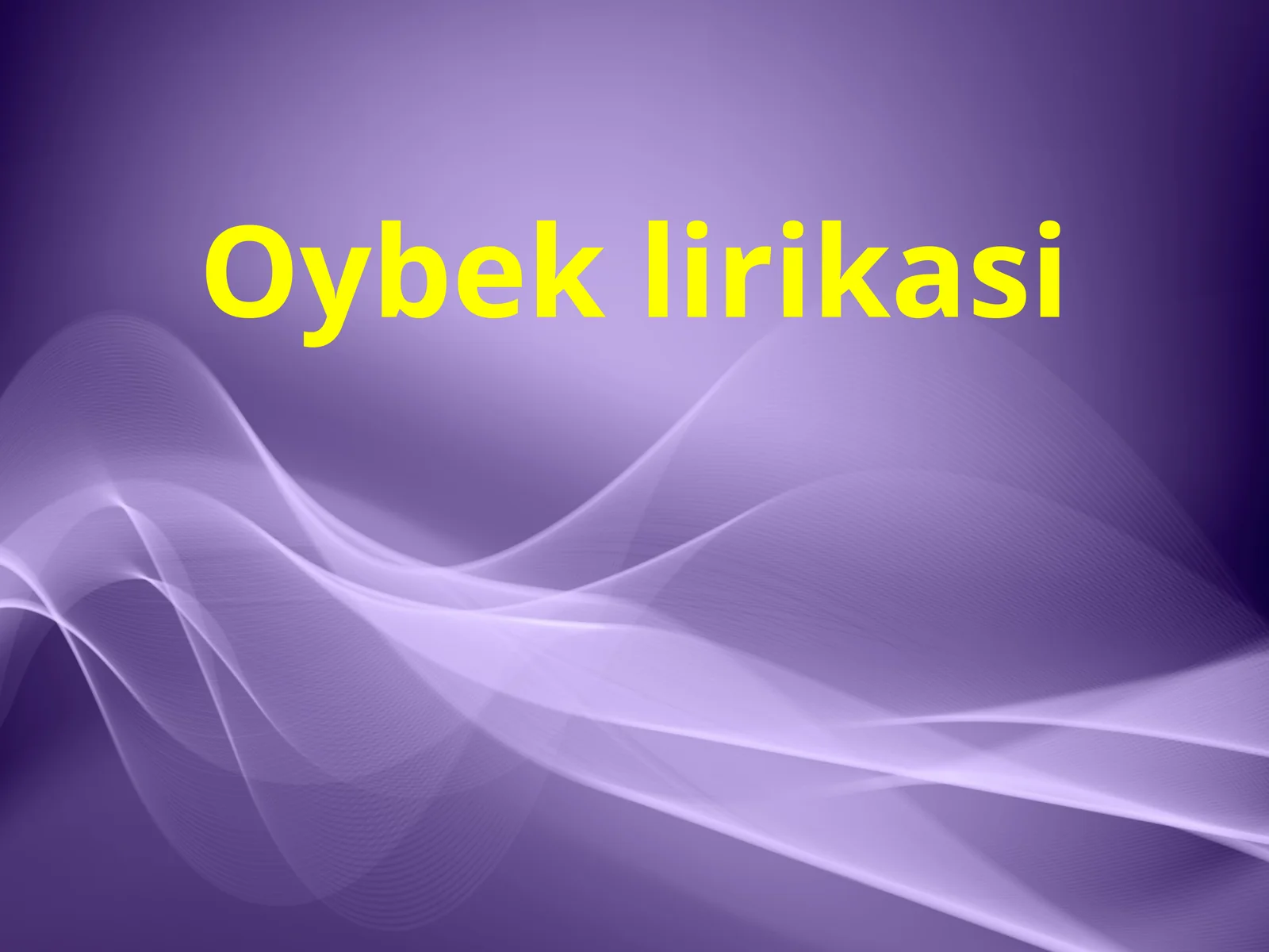 Oybek lirikasi