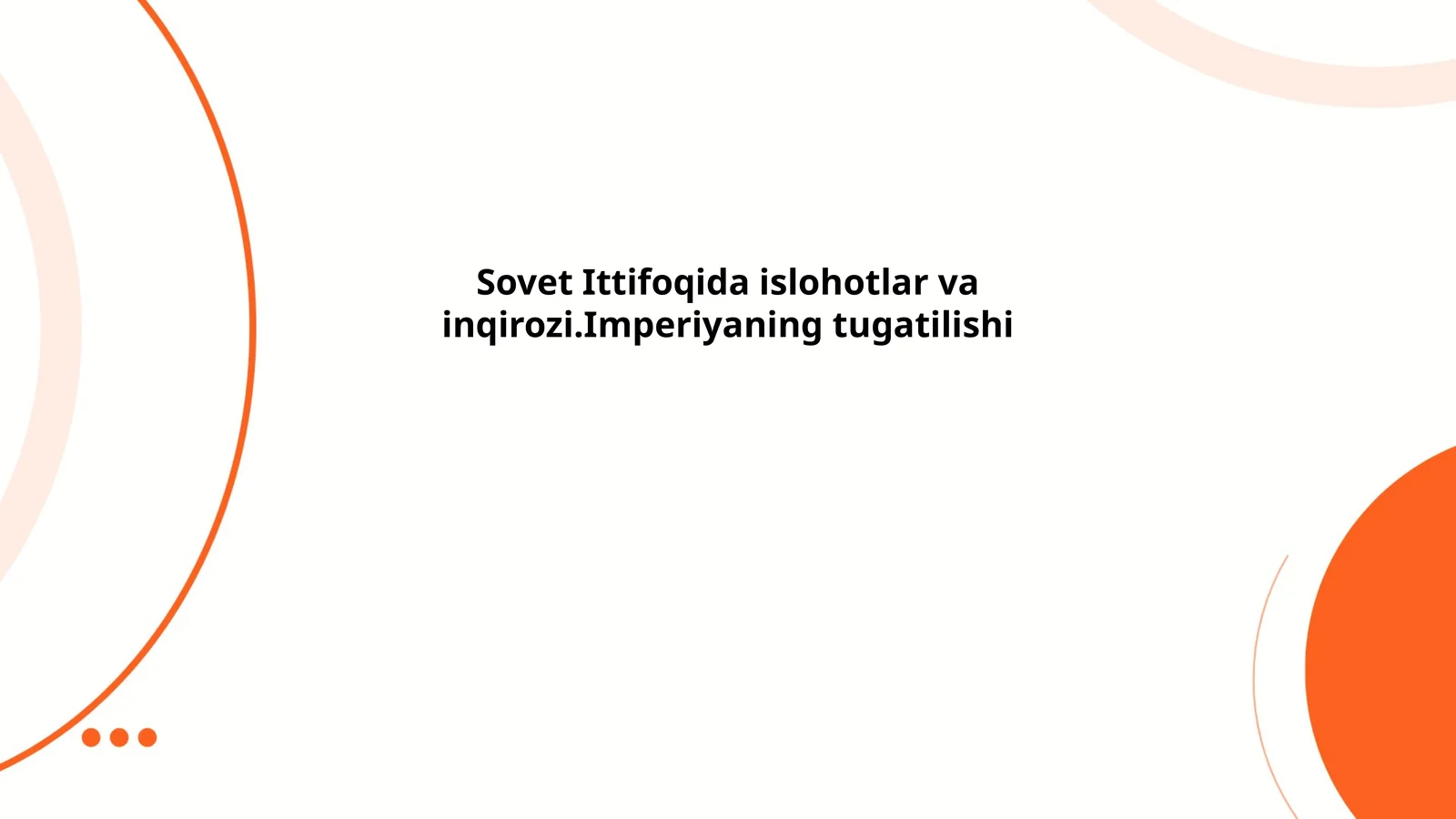 Sovet Ittifoqida iqtisodiy islohotlar