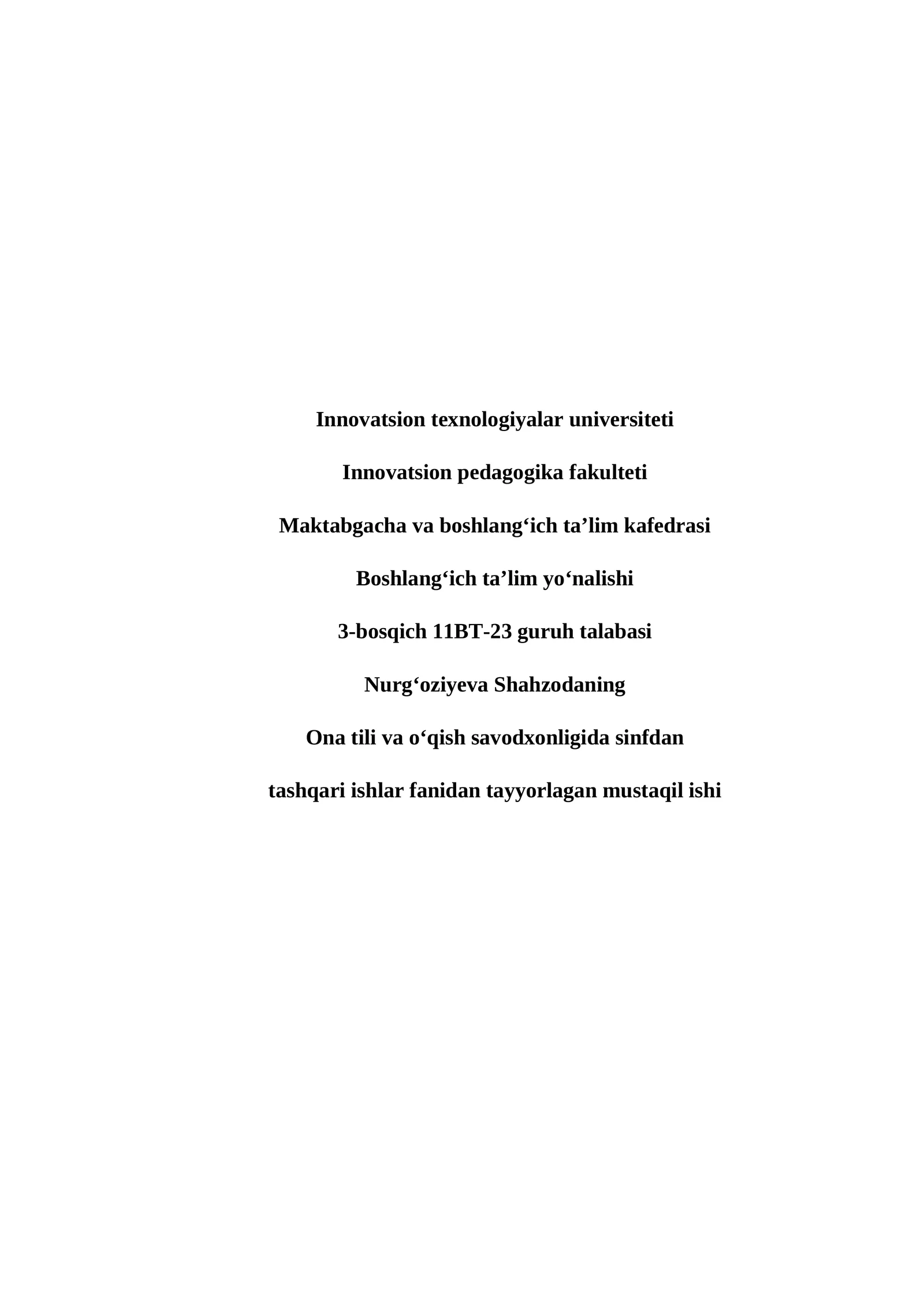 3-sinfda bellashuvlarning mazmuni va ularni tashkil etish usullariga topshiriqlar tizimini ishlab chiqish