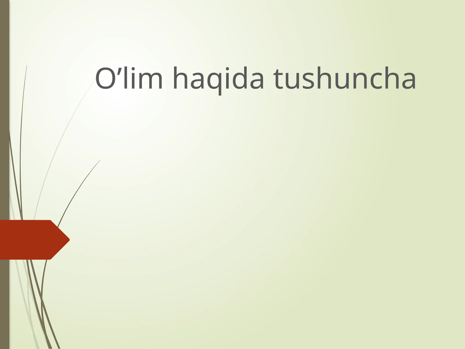 O’lim haqida tushuncha