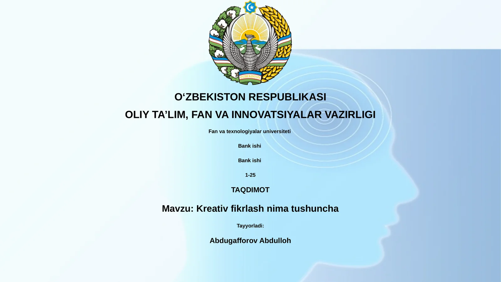 Kreativ fikrlash nima tushuncha