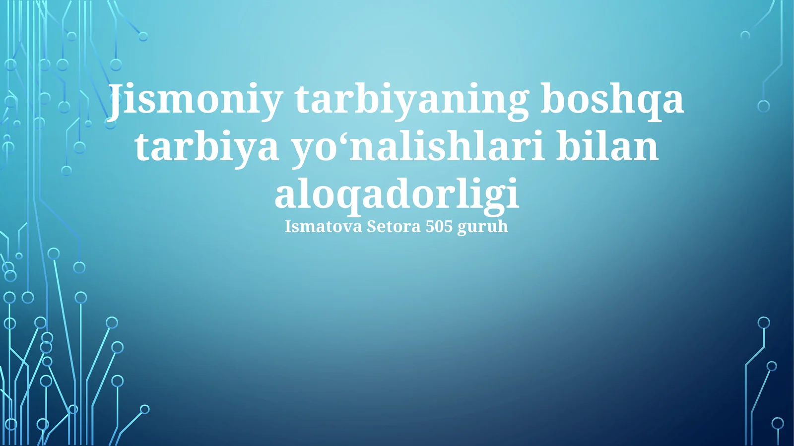 Jismoniy tarbiyaning boshqa tarbiya yo‘nalishlari bilan aloqadorligi