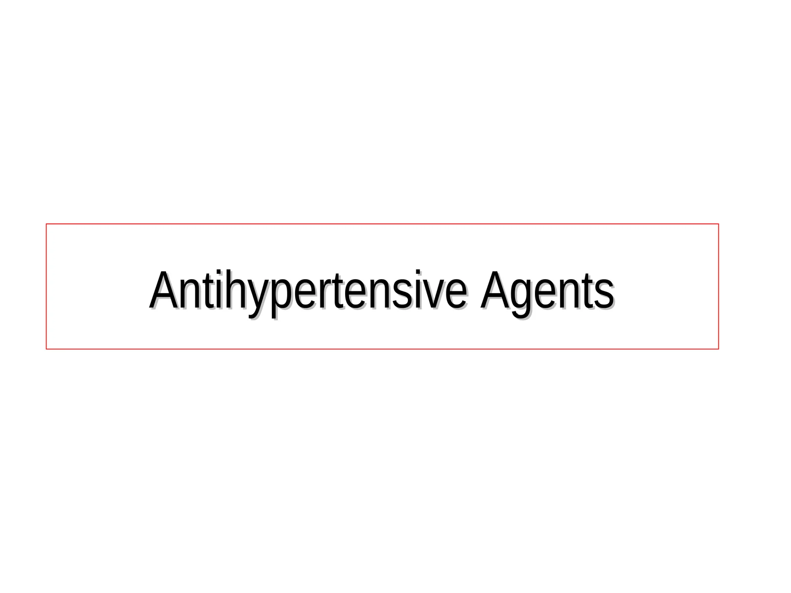 Antihypertensive Agents