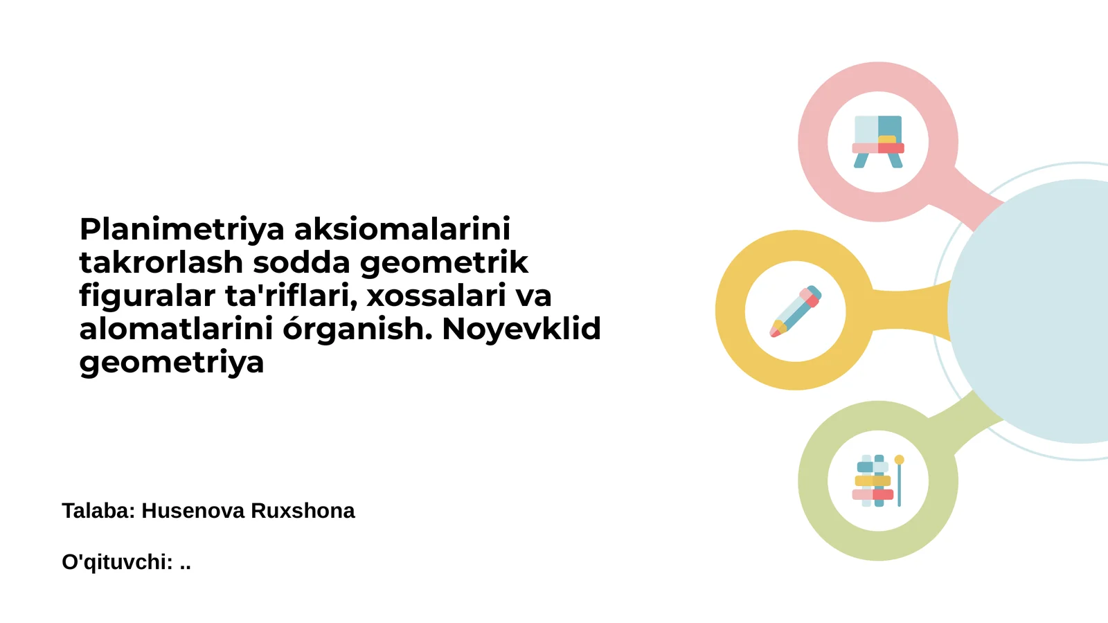 Planimetriya geometriyaning bir bo‘limi