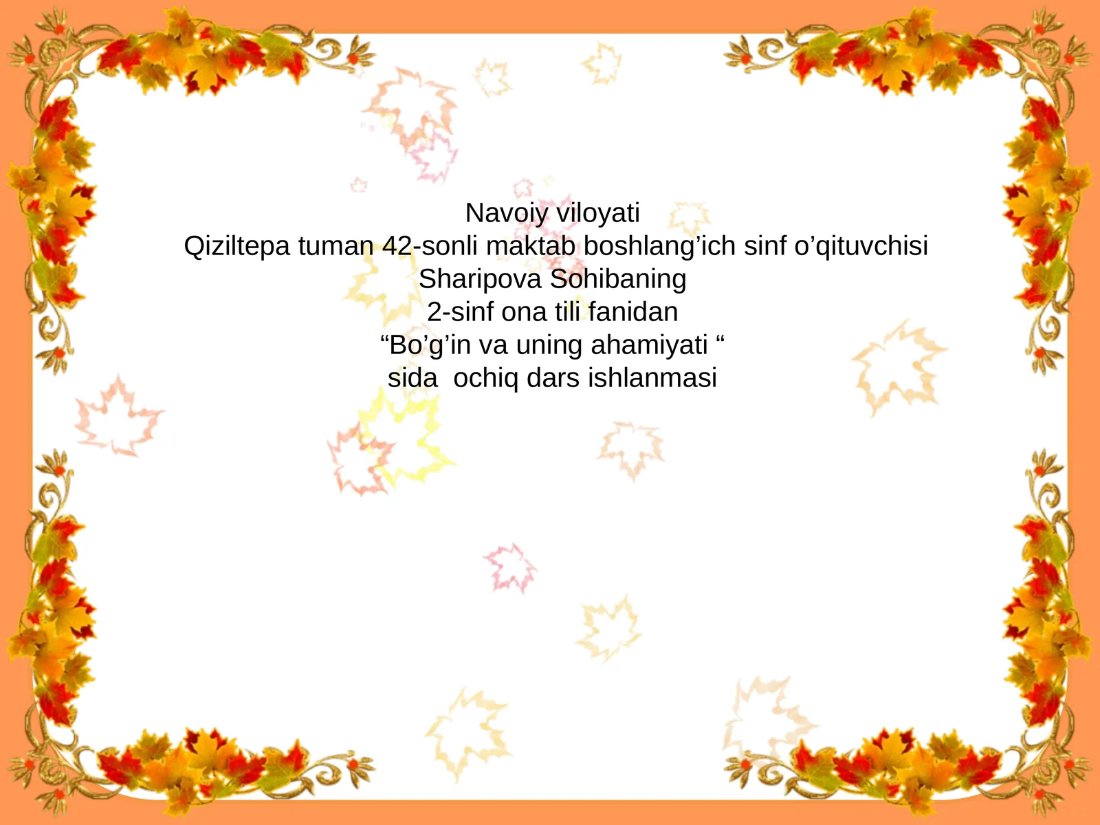 Bo’g’in va uning ahamiyati